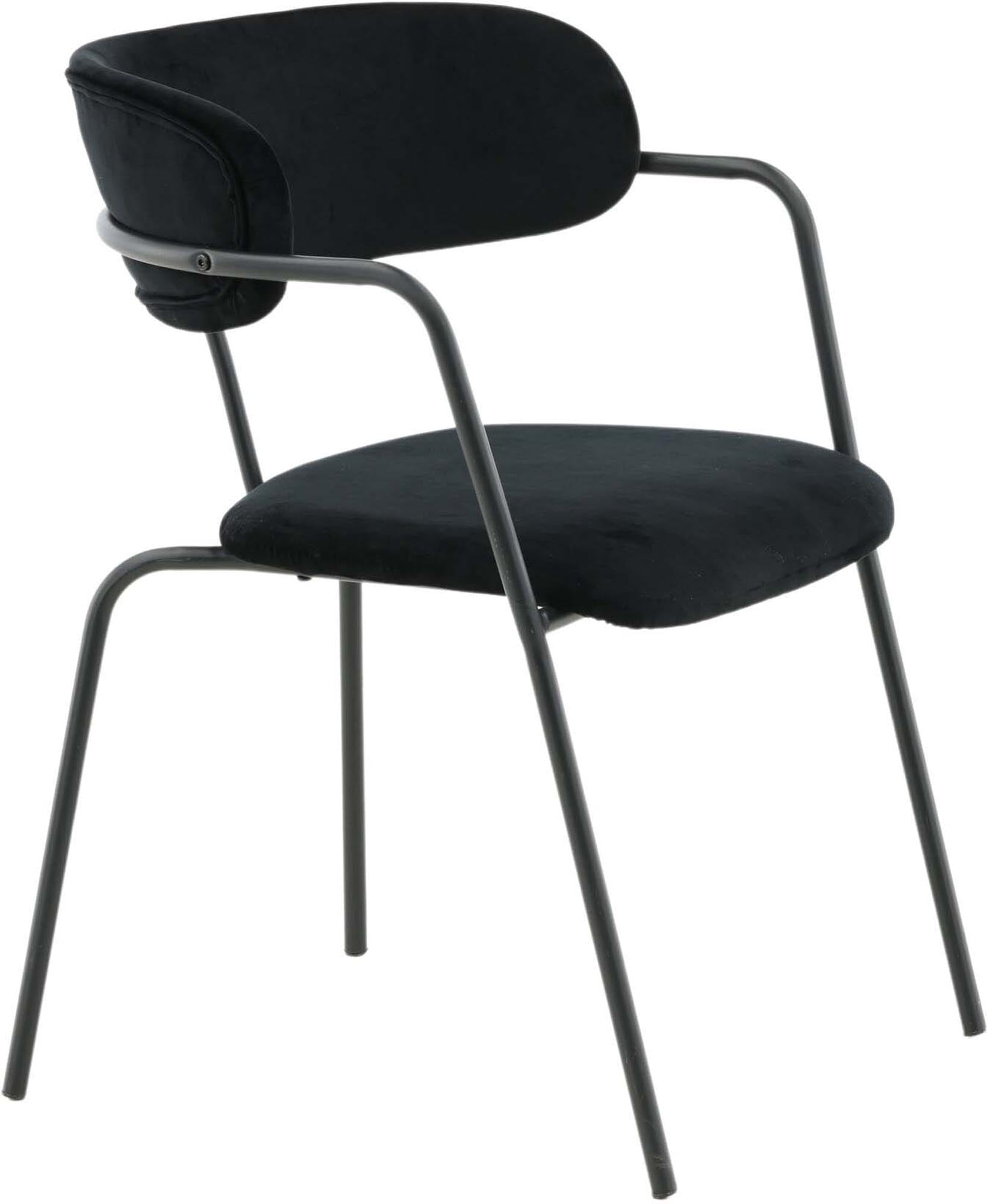 Luxuriöser Arrow Stuhl: Samt trifft auf modernes Metall-Design.