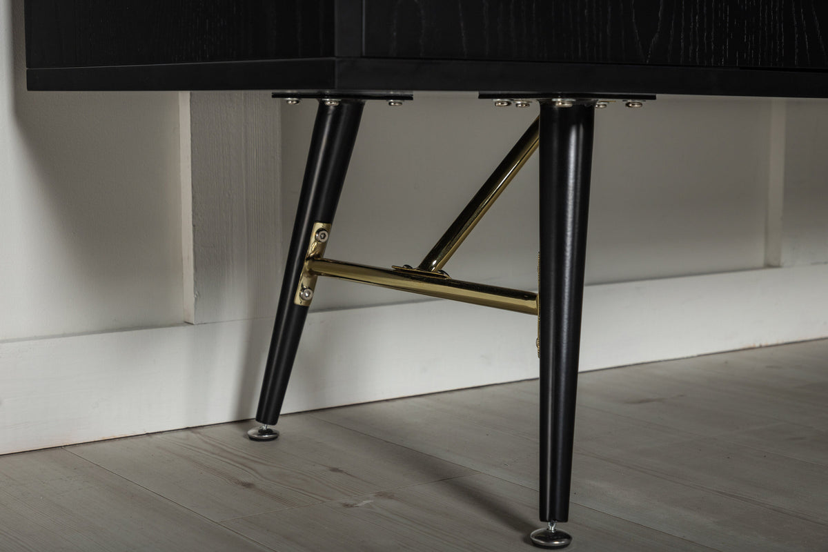 Gold Kommode in Schwarz präsentiert im Onlineshop von KAQTU Design AG. Regal Zubehör ist von Venture Home