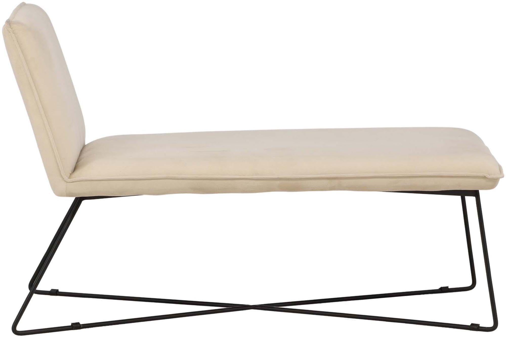 Elegantes X-Lounge Daybed von Venture Home: skandinavisches Design, luxuriöser Samtbezug und stabiler Metallrahmen für stilvolle Entspannung.