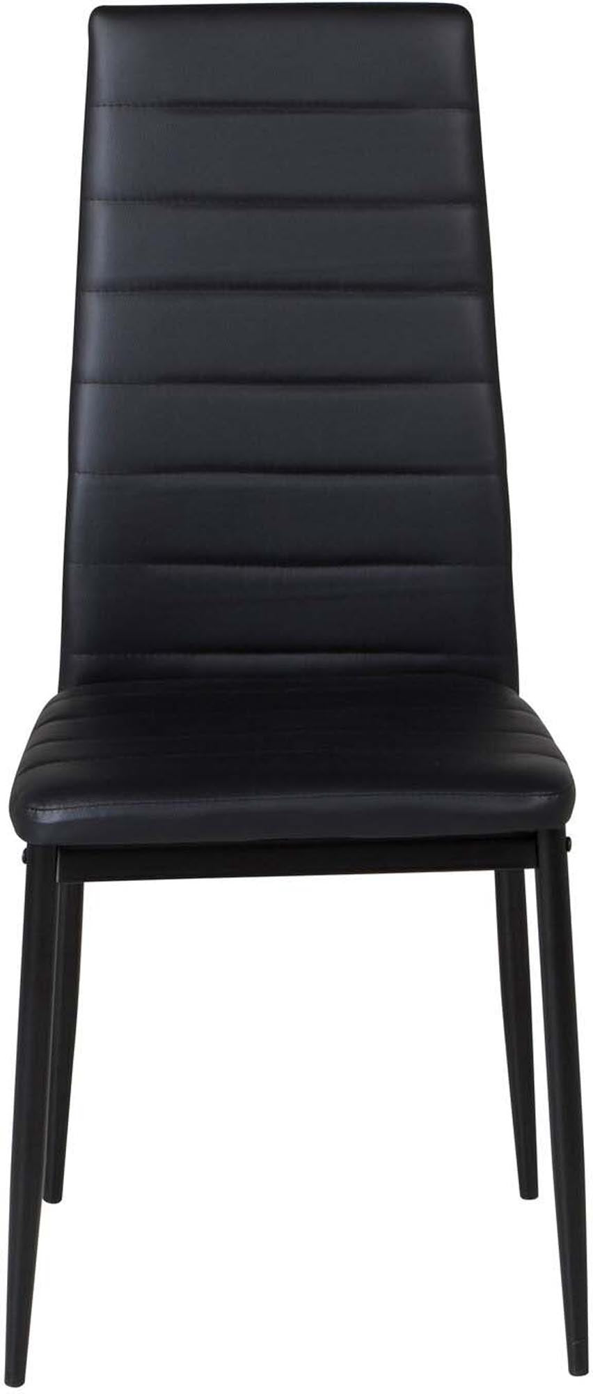 Eleganter Slim Esszimmerstuhl von Venture Home: modernes Design, hoher Komfort, pflegeleichtes Kunstleder, stabiler Metallrahmen.