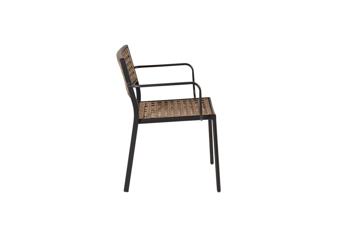 Paola Stuhl in Natur präsentiert im Onlineshop von KAQTU Design AG. Gartenstuhl mit Armlehnen ist von Venture Home