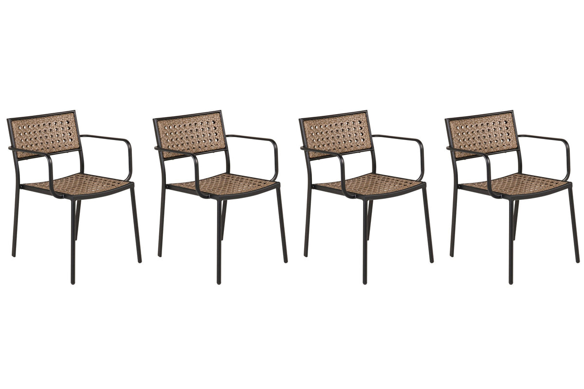 Paola Stuhl in Natur präsentiert im Onlineshop von KAQTU Design AG. Gartenstuhl mit Armlehnen ist von Venture Home