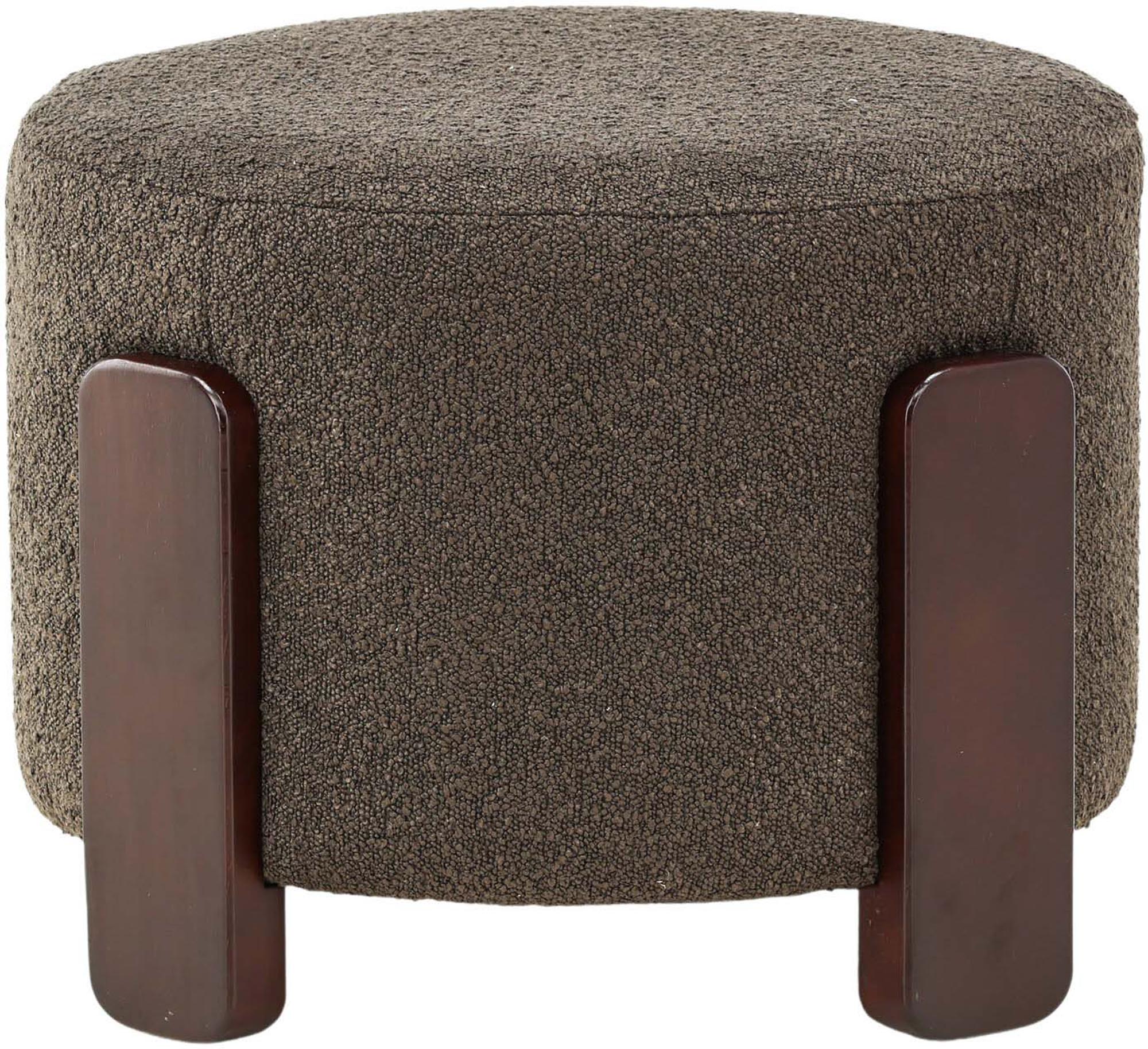 Coffey Ottomane von Venture Home: Stilvoller Pouf aus grauem Boulene-Stoff, ideal für jeden Raum. Praktisch und elegant zugleich!