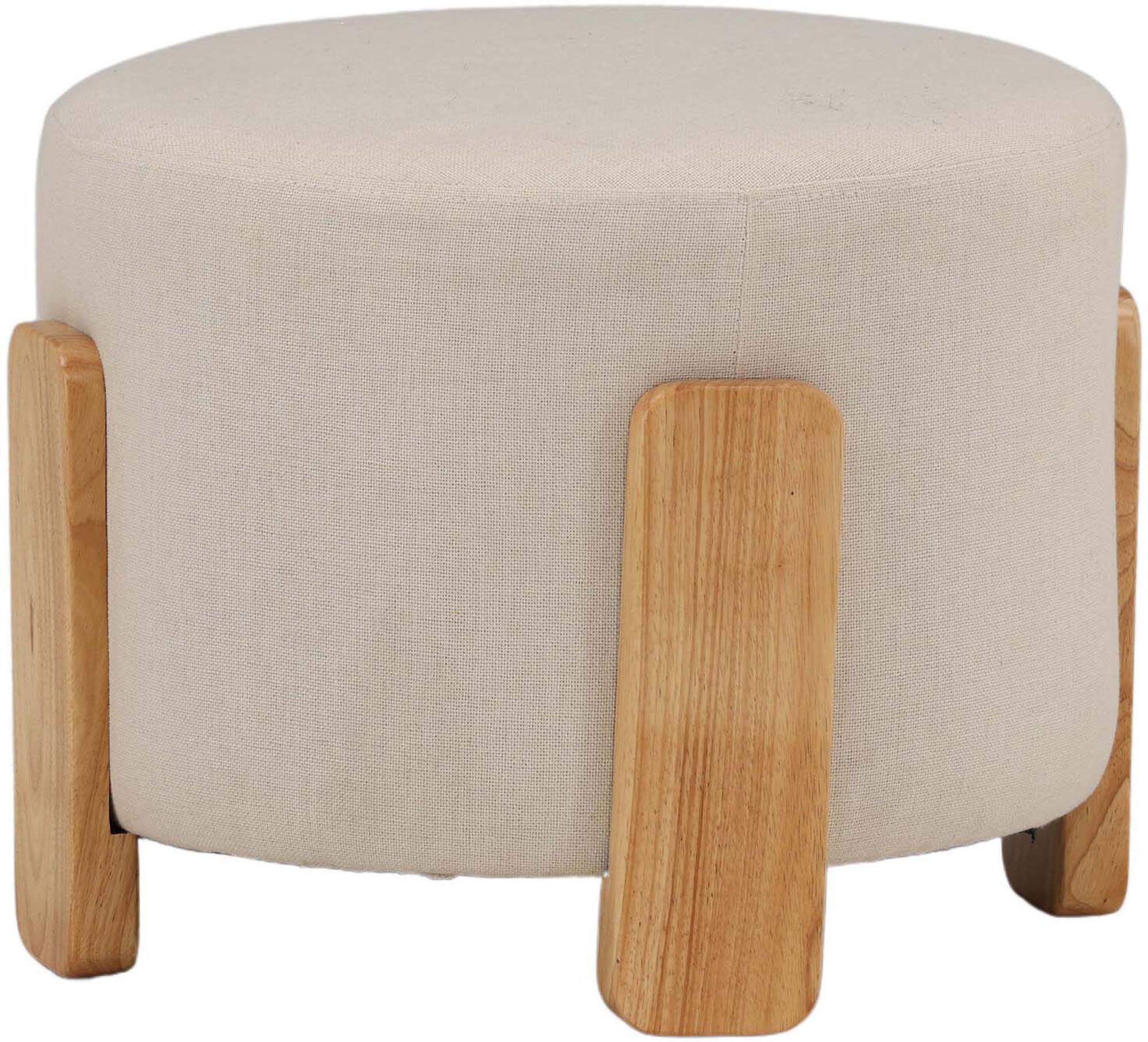 Coffey Ottomane von Venture Home: Stilvoller, grauer Pouf aus robustem Boulene-Stoff, perfekt als Hocker oder Fußstütze in jedem Raum.