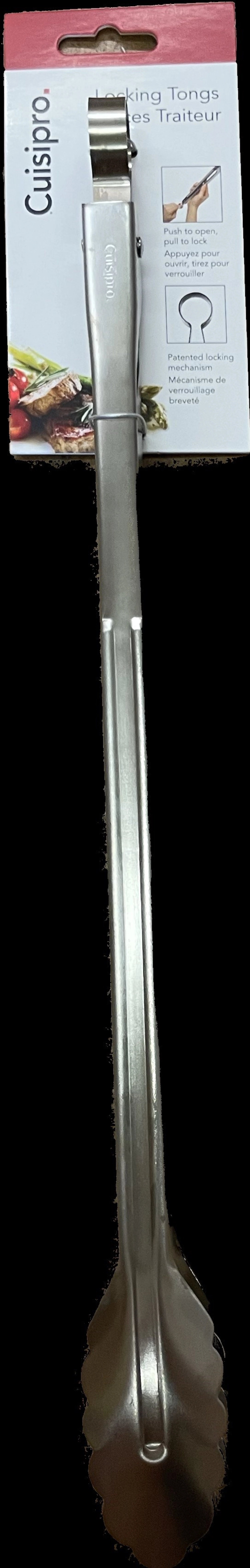 Hochwertige 41 cm lange Universalzange aus Edelstahl von Cuisipro, perfekt zum Wenden und Servieren von Speisen in der Küche und am Grill.