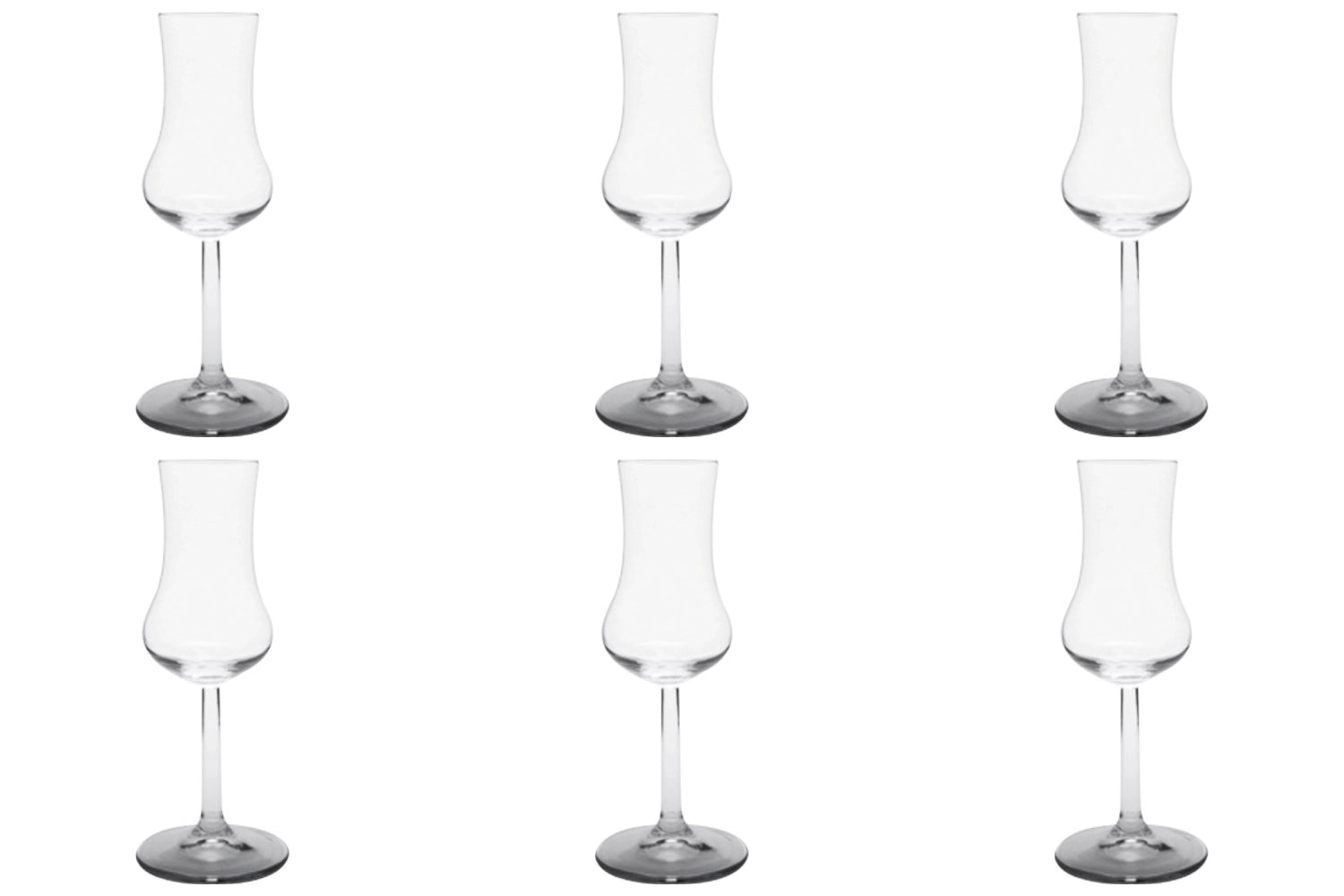 Elegantes 6er Set Taro Grappa Kelche, perfekt für edle Spirituosen, 8cl Füllmenge, 16.1cm hoch, ideal für besondere Anlässe und gesellige Runden.