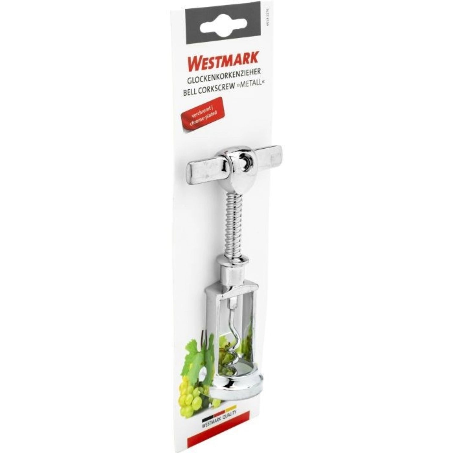 Tire-bouchon cloche, chromé, 14,5x7x4cm