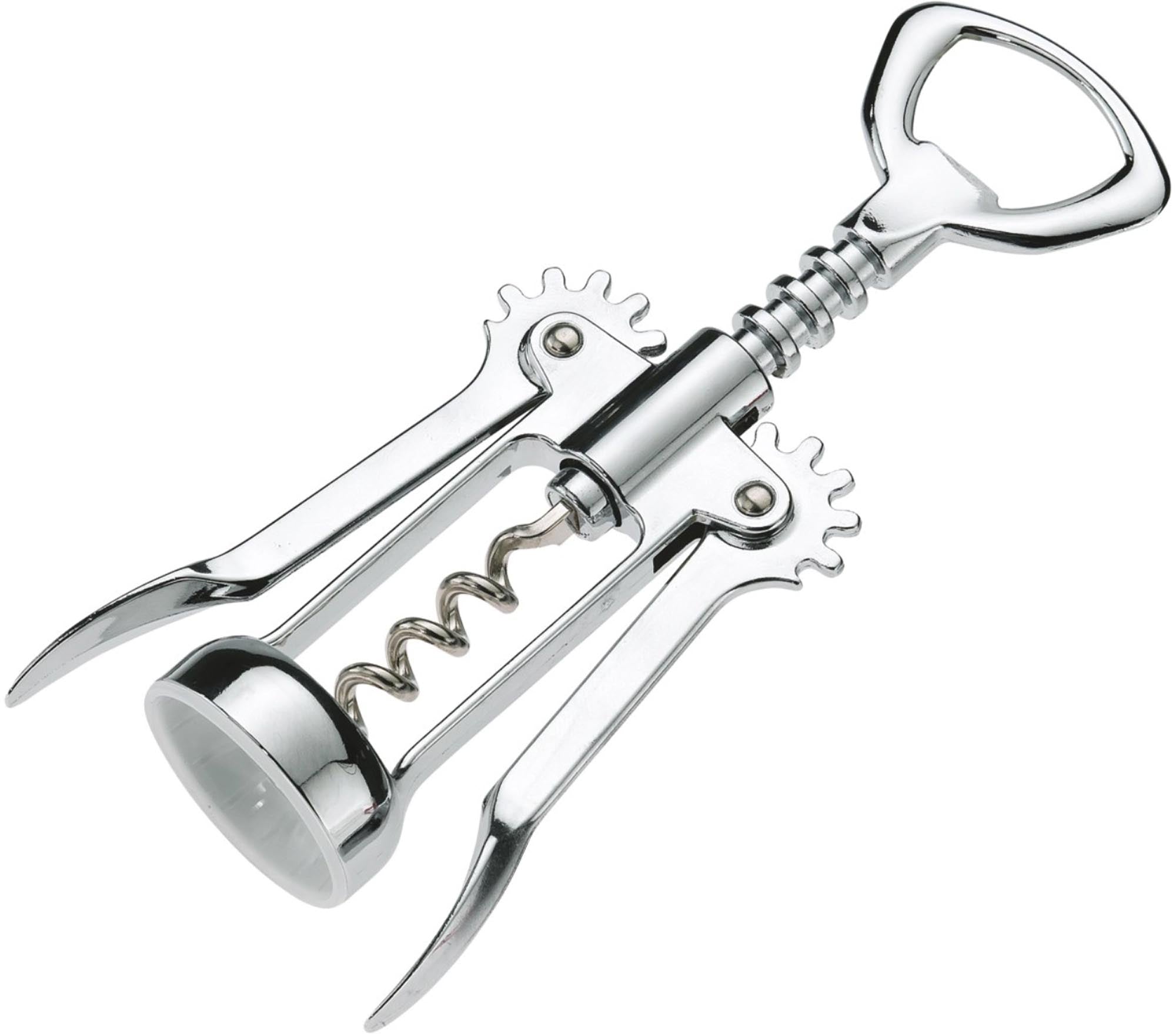 Entdecken Sie den eleganten Hebelkorkenzieher von Westmark (16,5x6,5x4cm) – robust, verchromt und ideal für müheloses Öffnen von Weinflaschen.