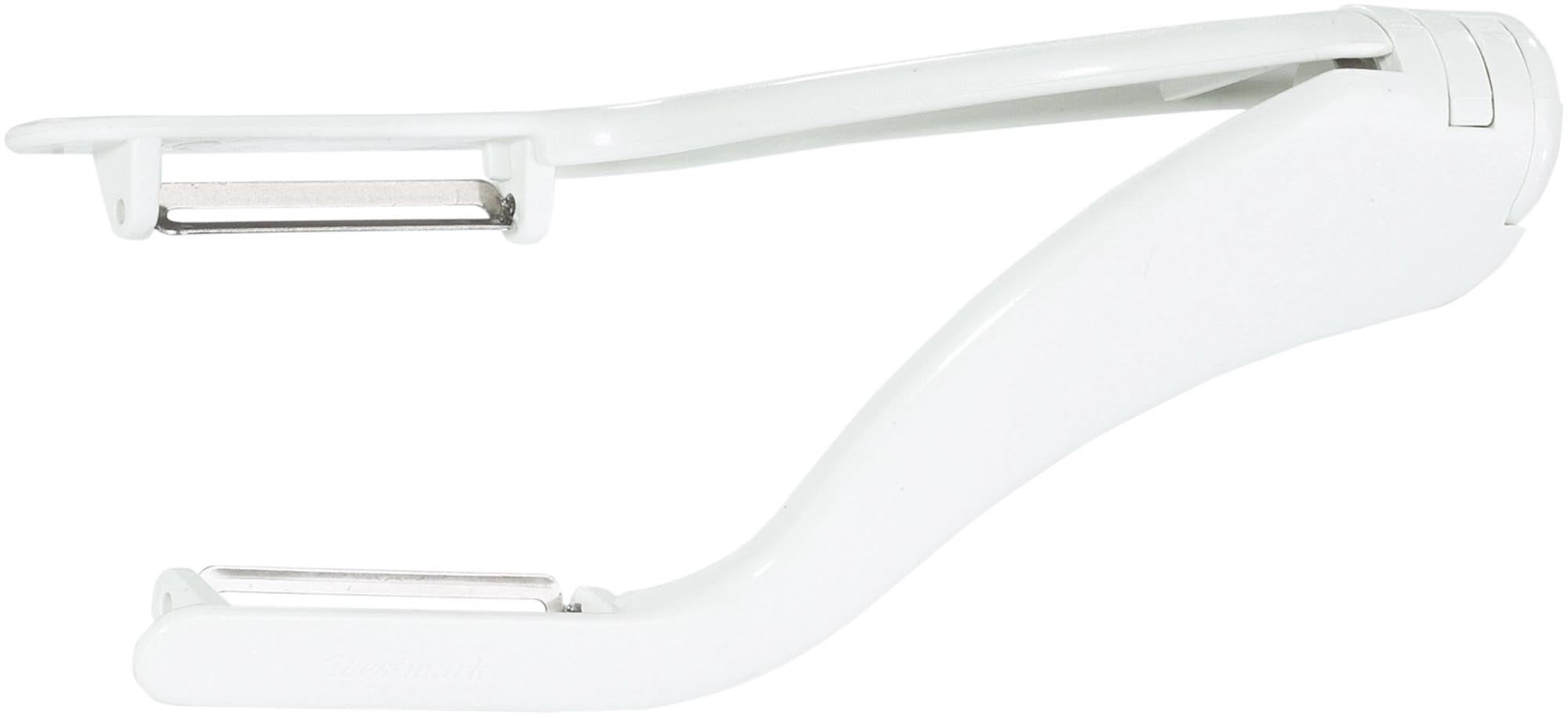 Entdecken Sie den Westmark Peel-Star KS, den perfekten Gemüse- und Doppelschäler. Kompakt, ergonomisch und aus hochwertigem Edelstahl – ideal für müheloses Schälen!
