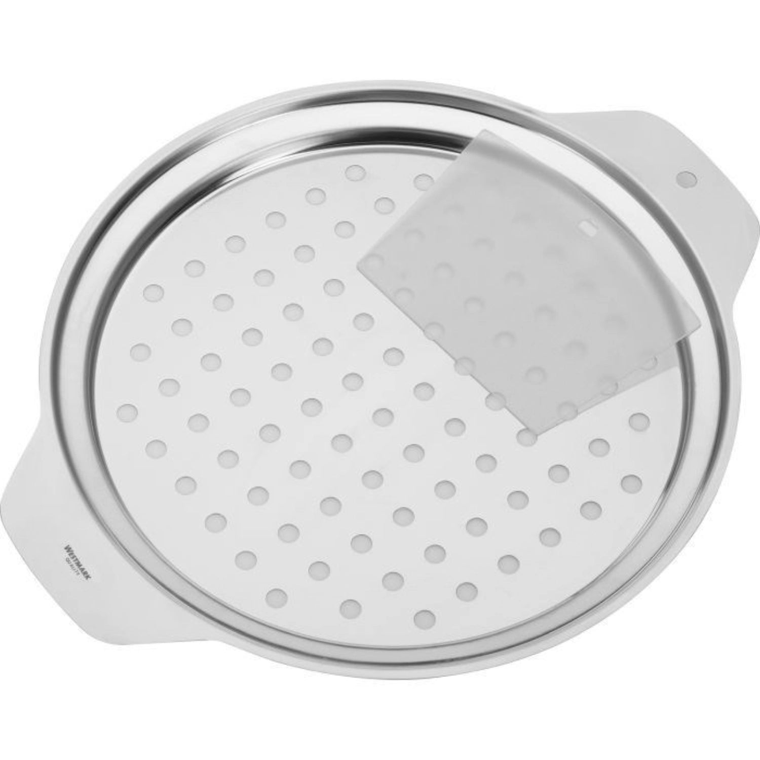 Praktischer Spätzle- und Topfaufsatz von Westmark, geeignet für Töpfe mit 24-28 cm Durchmesser, perfekt zum einfachen Abtropfen und Schaben von Nudeln.