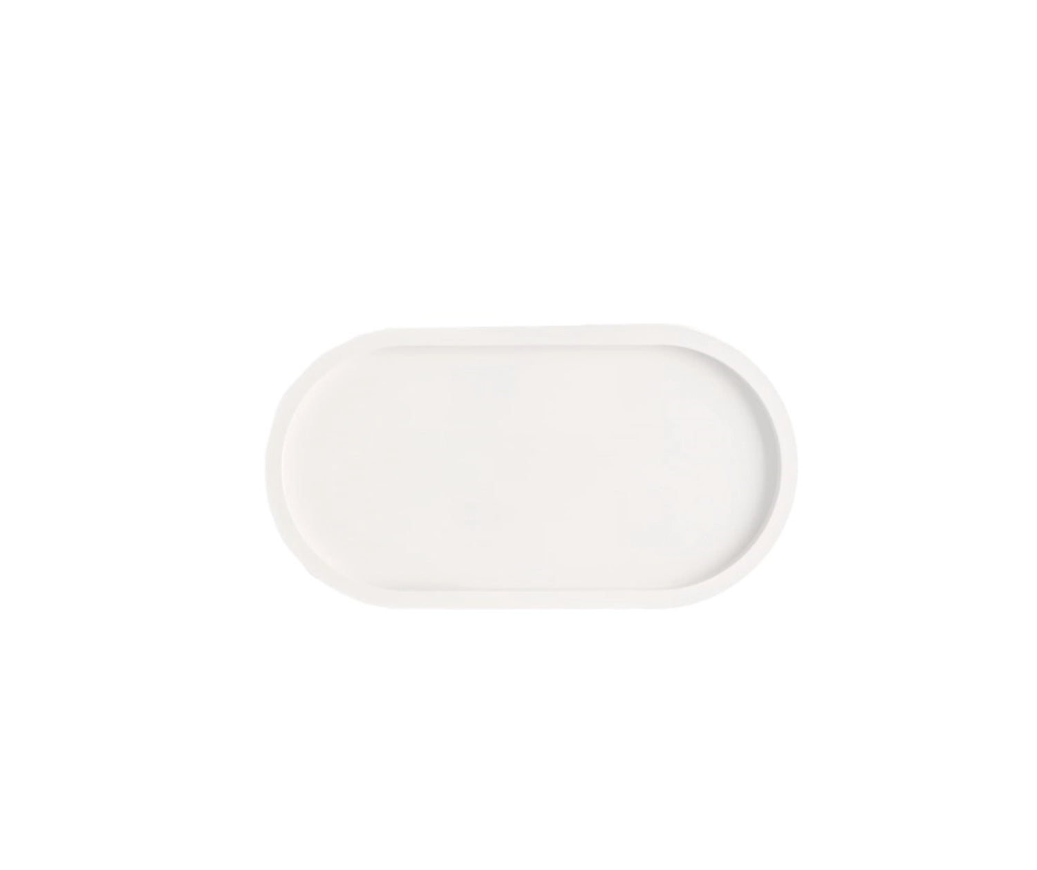Elegantes Beton-Dekotablett in Pure White (18x9.5x1.7 cm) von Nordesign, ideal für dekorative Akzente und als besonderes Geschenk. Minimalistisches Design.