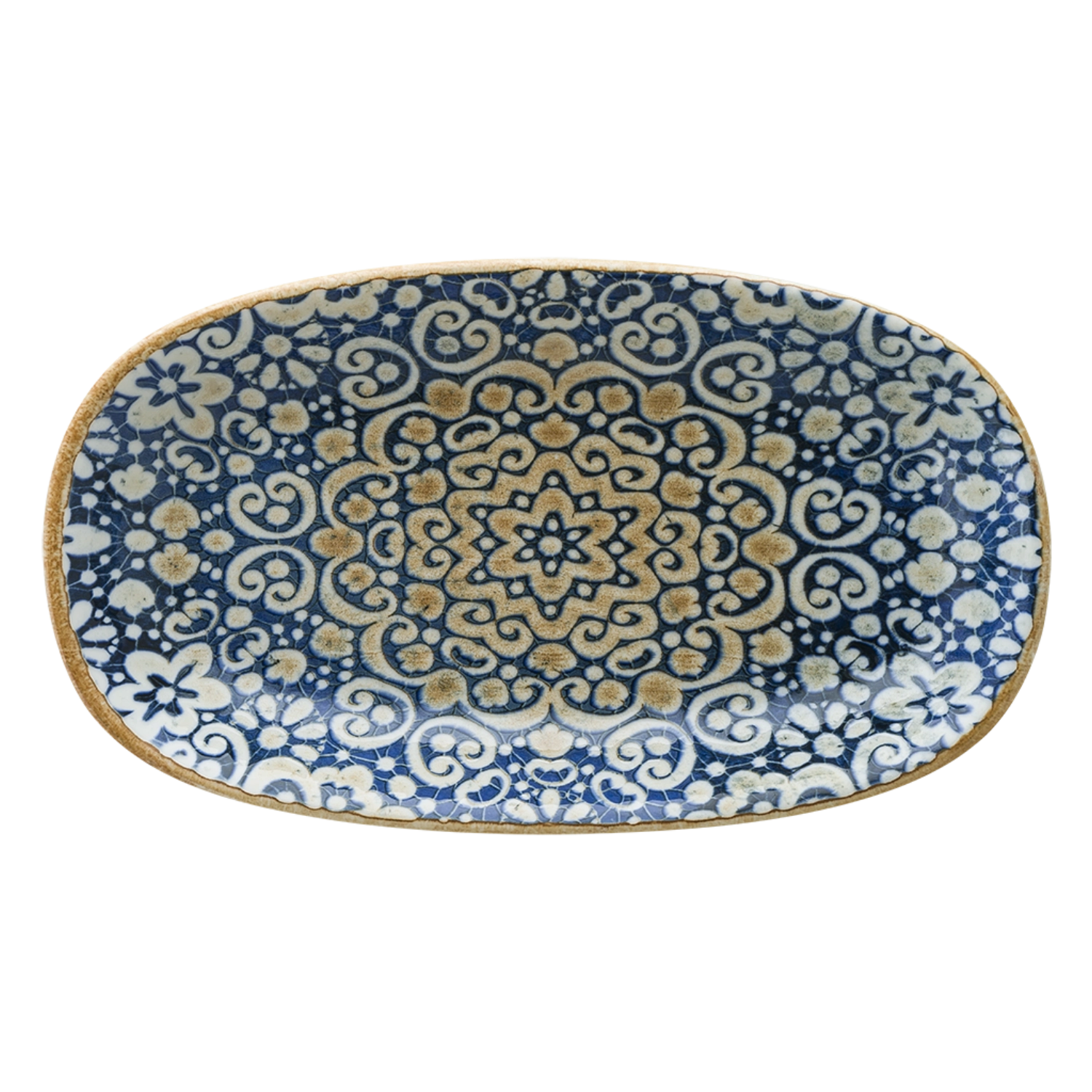 Ovaler Gourmet Teller Alhambra von Bonna, 29x17 cm, ideal für stilvolle Präsentationen und besondere Anlässe.