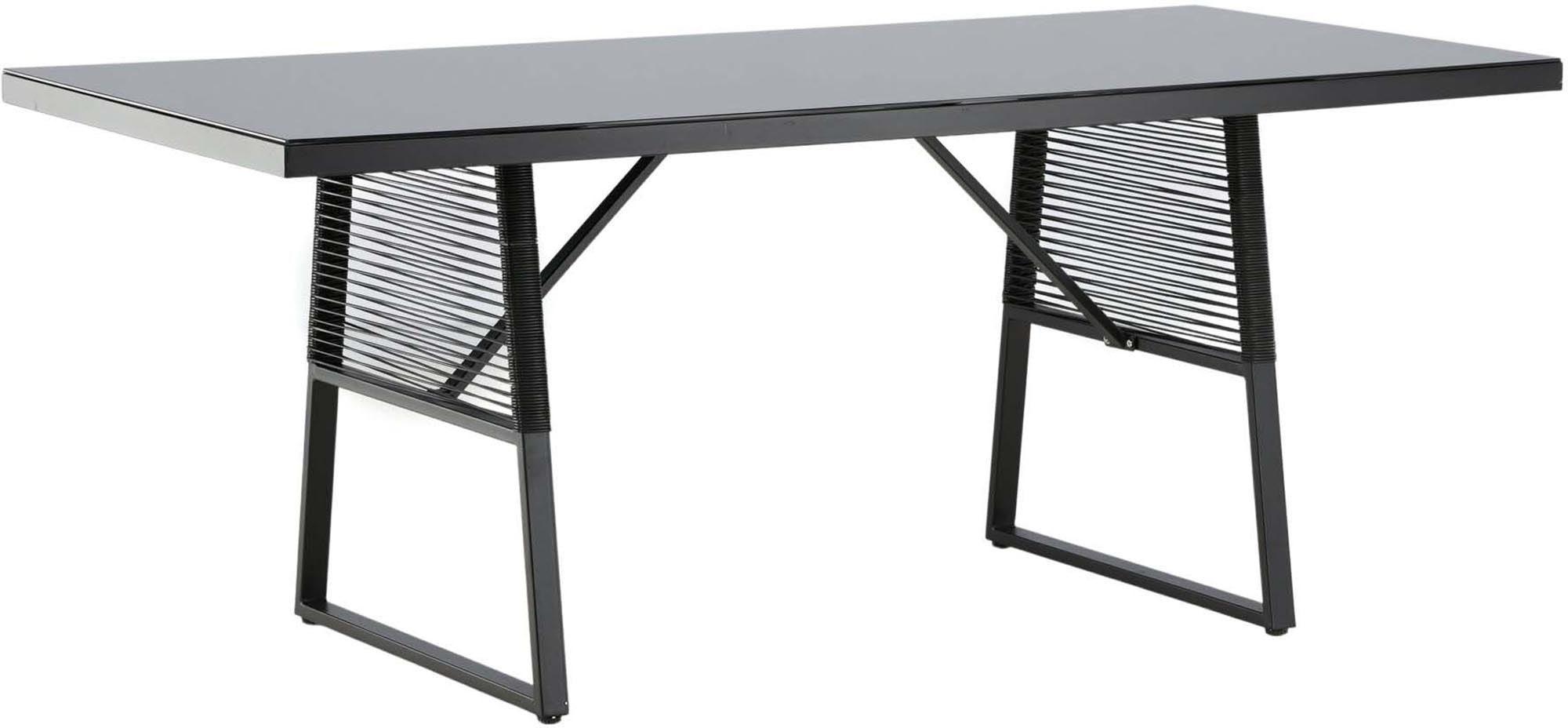 Entdecken Sie den Tisch Dallas von Venture Home – der perfekte Gartentisch aus hochwertigem Stahl für stilvolle und gesellige Abende im Freien.