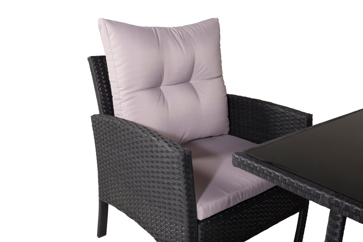 Knock Sofa Outdoorset 120cm in Schwarz / Grau präsentiert im Onlineshop von KAQTU Design AG. Loungeset ist von Venture Home