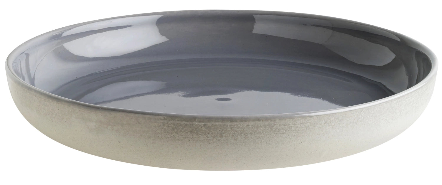 Tiefer Teller "Ground gris" von Bonna, Durchmesser 24 cm, in elegantem Grau, ideal für stilvolle Tischdekoration und Servieren von Speisen.