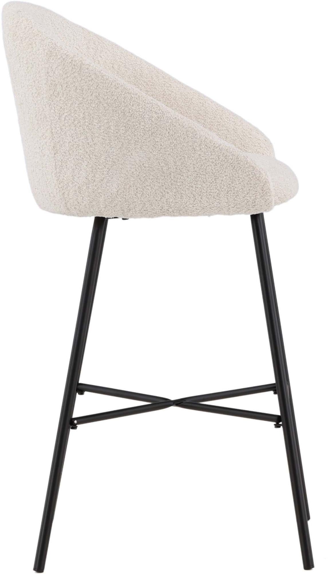 Stilvoller Velvet Barstuhl von Venture Home in Grau: Hochwertiger Samt, robuste Metallbeine, perfekt für gemütliche Abende und moderne Einrichtungen.