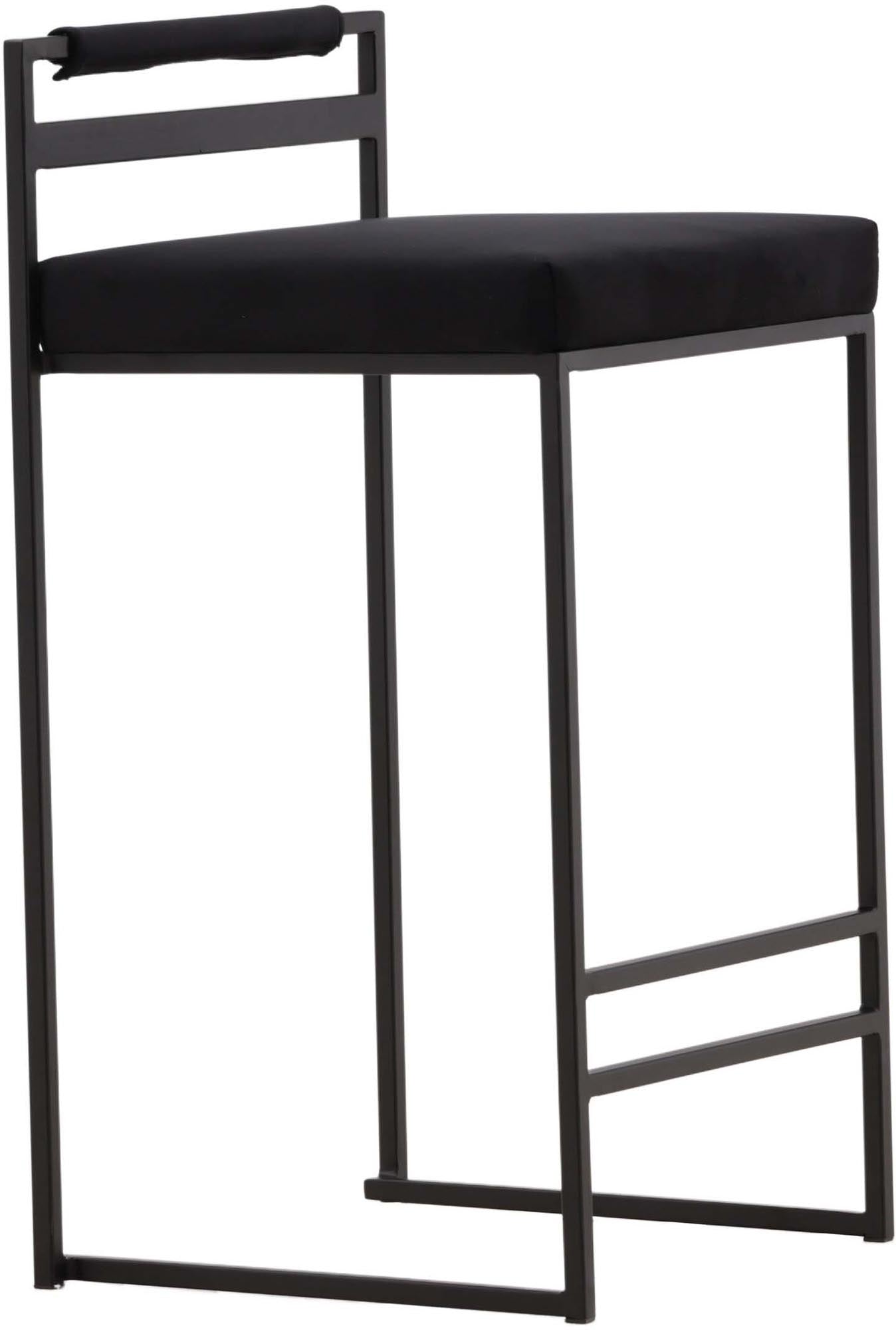 Erleben Sie den Opelika Barstuhl von Venture Home: luxuriöser Samt, stabile Stahlbeine und zeitloses Design für jeden Raum.