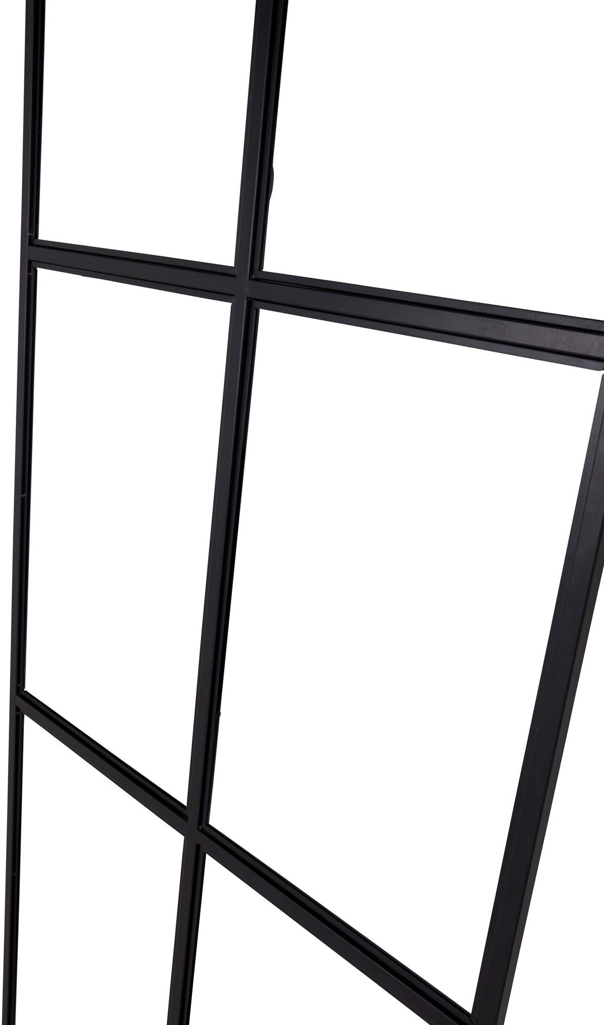 Eleganter Leif Raumtrenner von Venture Home: Robuste Materialien und transparente Glasabschnitte für kreative Raumgestaltung und vielseitige Einsatzmöglichkeiten.