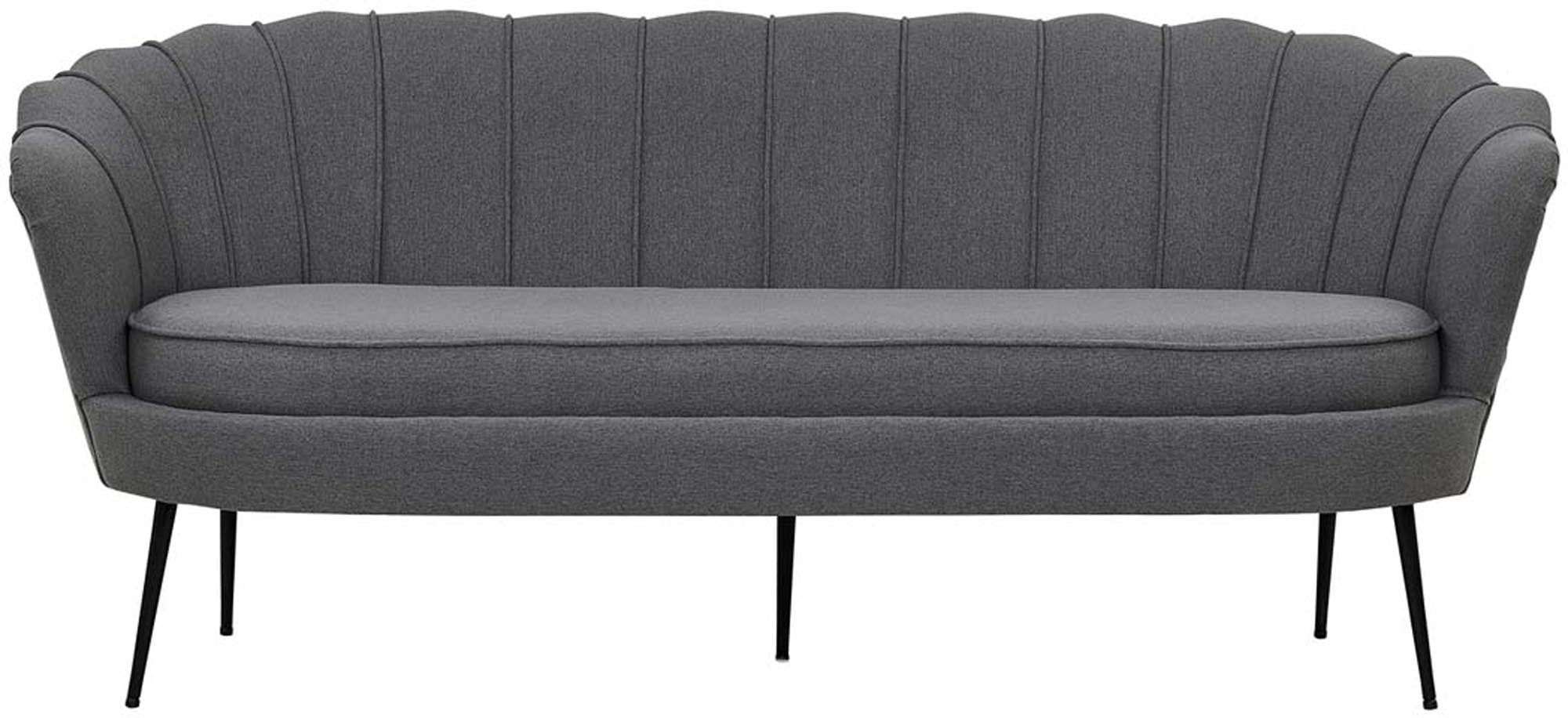 Elegantes Calais Sofa: Cremeweisser Samt, zeitloses Design, ideal für stilvolle Entspannung und gesellige Abende.