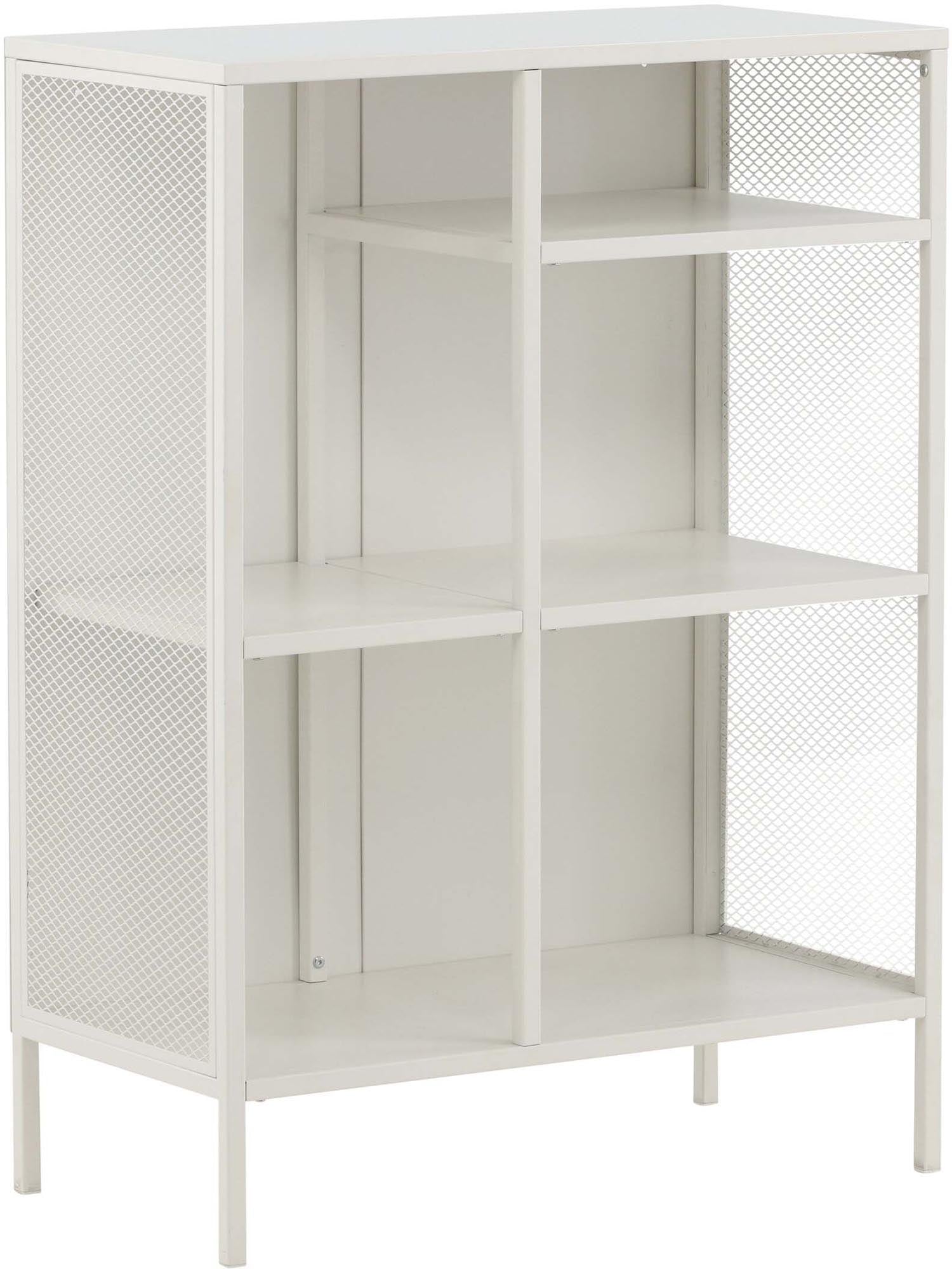 Entdecken Sie das Mischa Regal von Venture Home – stilvolles Industriedesign für Bücher, Pflanzen und Deko in jedem Raum.