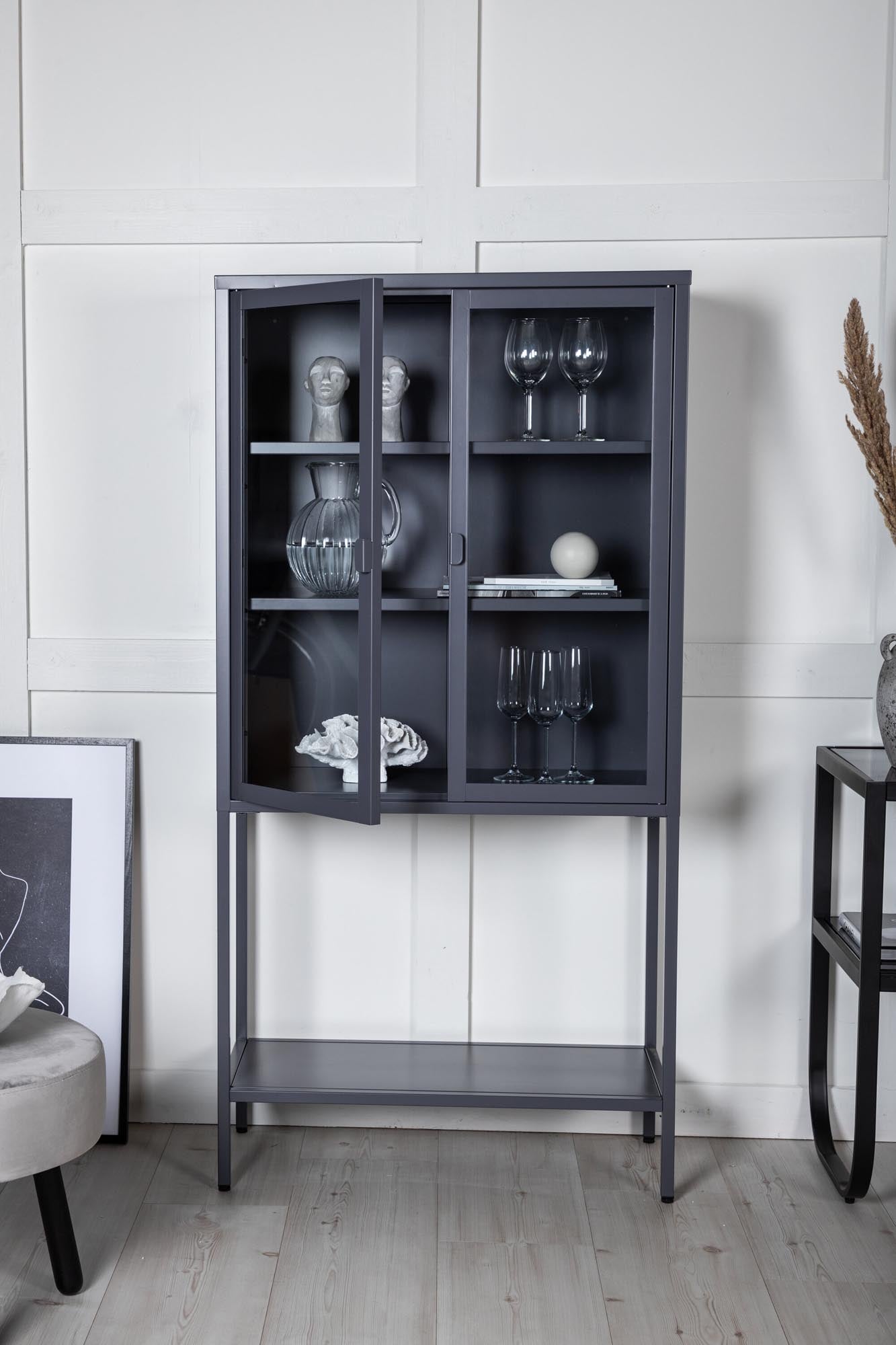 Mischa Kabinett in Grau präsentiert im Onlineshop von KAQTU Design AG. Cabinet ist von Venture Home
