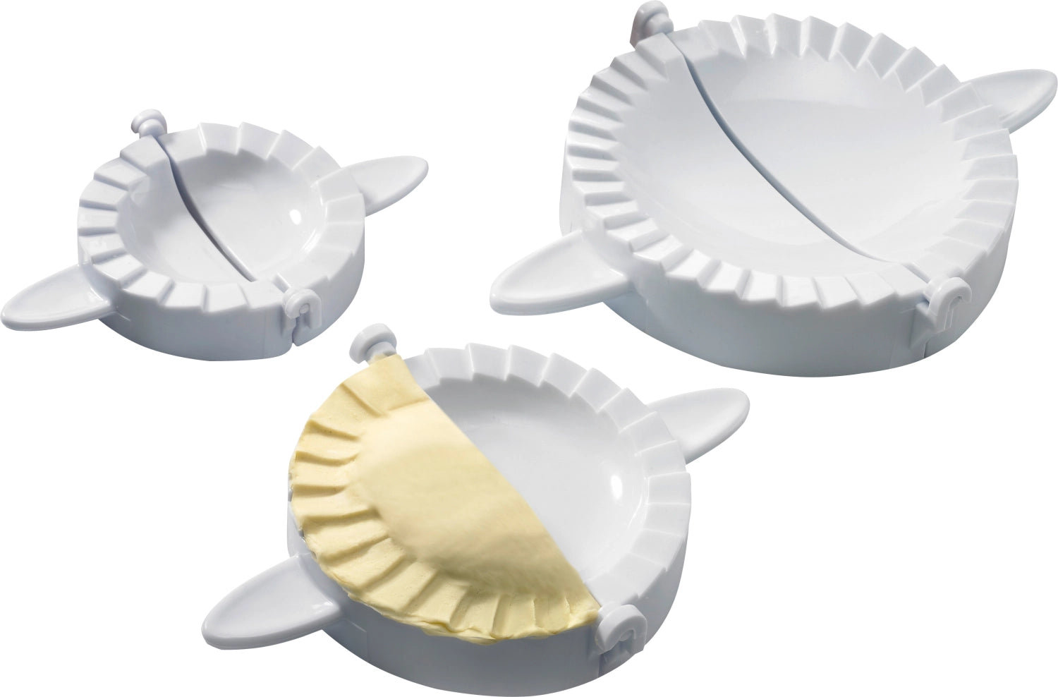 Entdecken Sie das Westmark 3-tlg. Set Maultaschen-/Ravioliformer für perfekte Ravioli und Maultaschen. Hochwertige, langlebige Formen in drei Größen für jeden Koch!