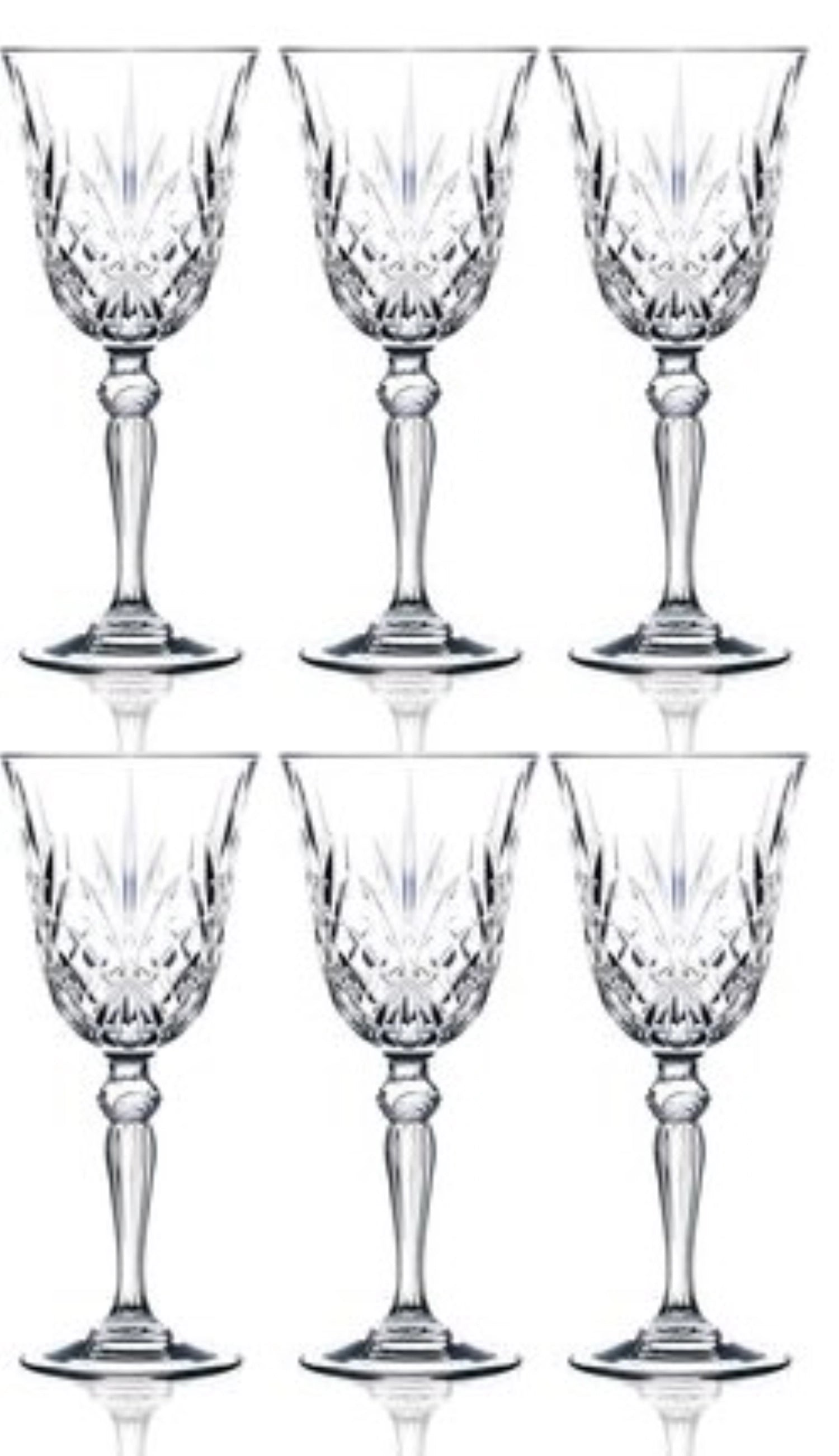 Set of 6 Melodia wine glasses Ø8.2 H19 cm, 21cl