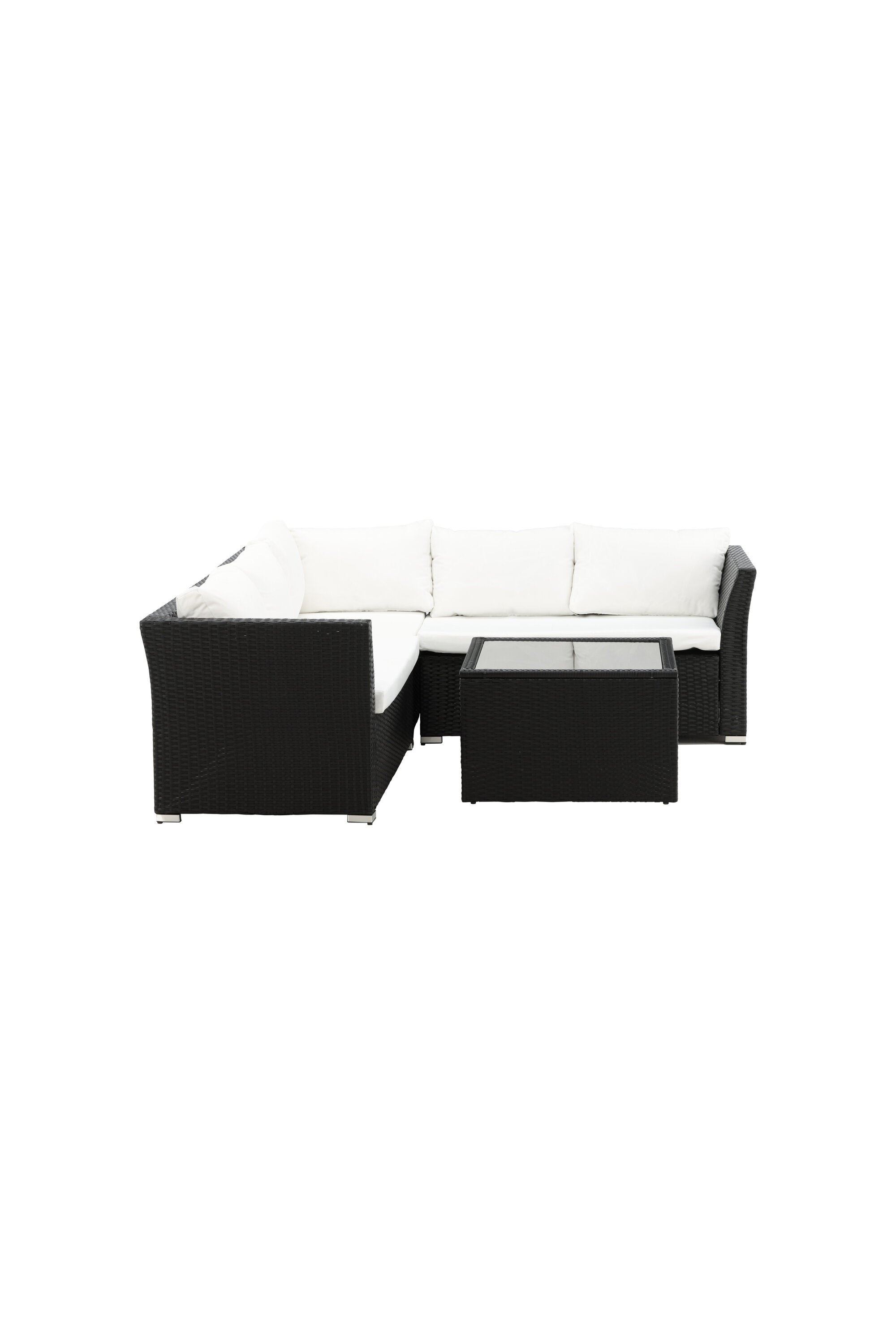 Haiti Ecksofa Outdoorset 70cm in Schwarz / Weiss präsentiert im Onlineshop von KAQTU Design AG. Loungeset ist von Venture Home