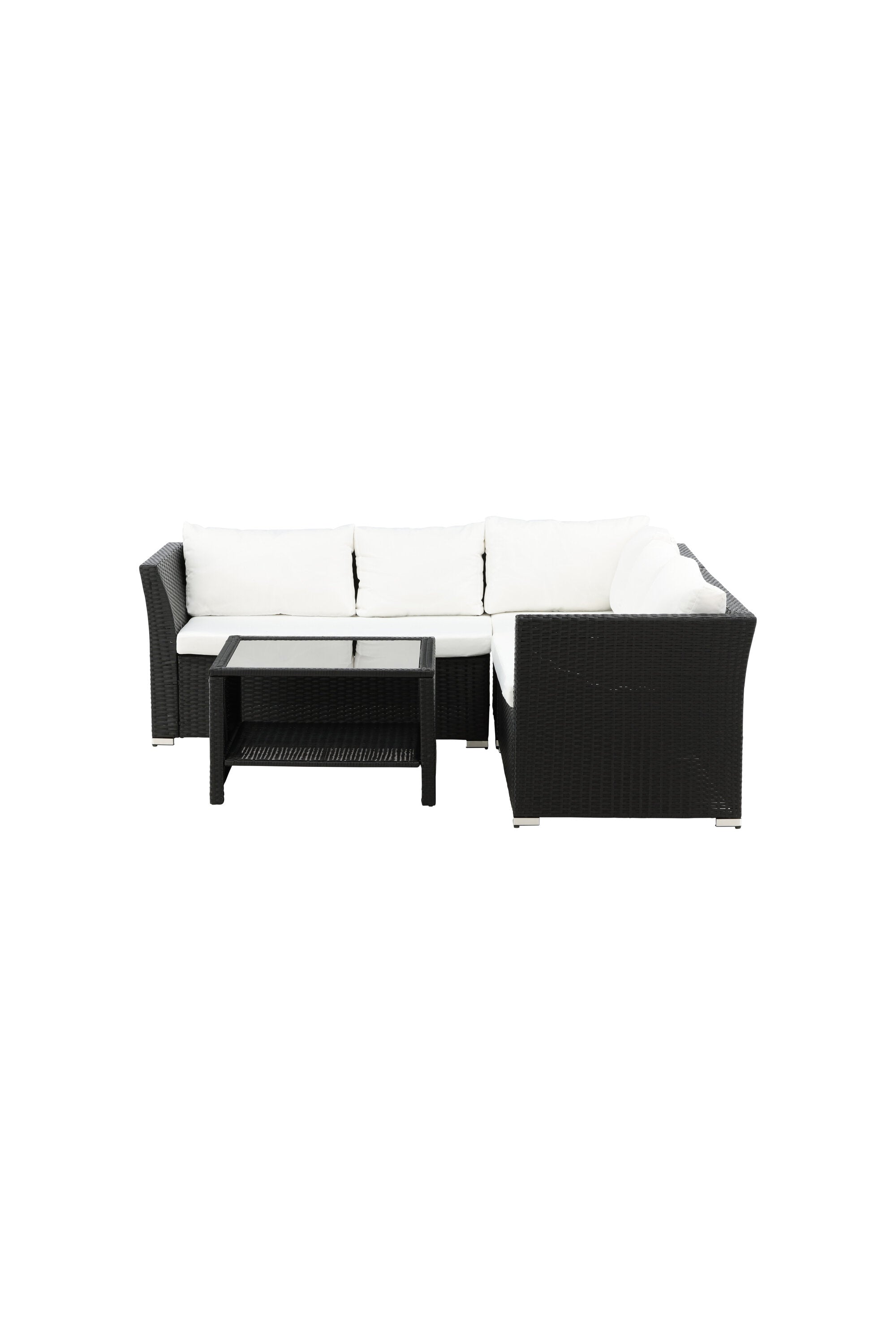 Haiti Ecksofa Outdoorset 70cm in Schwarz / Weiss präsentiert im Onlineshop von KAQTU Design AG. Loungeset ist von Venture Home