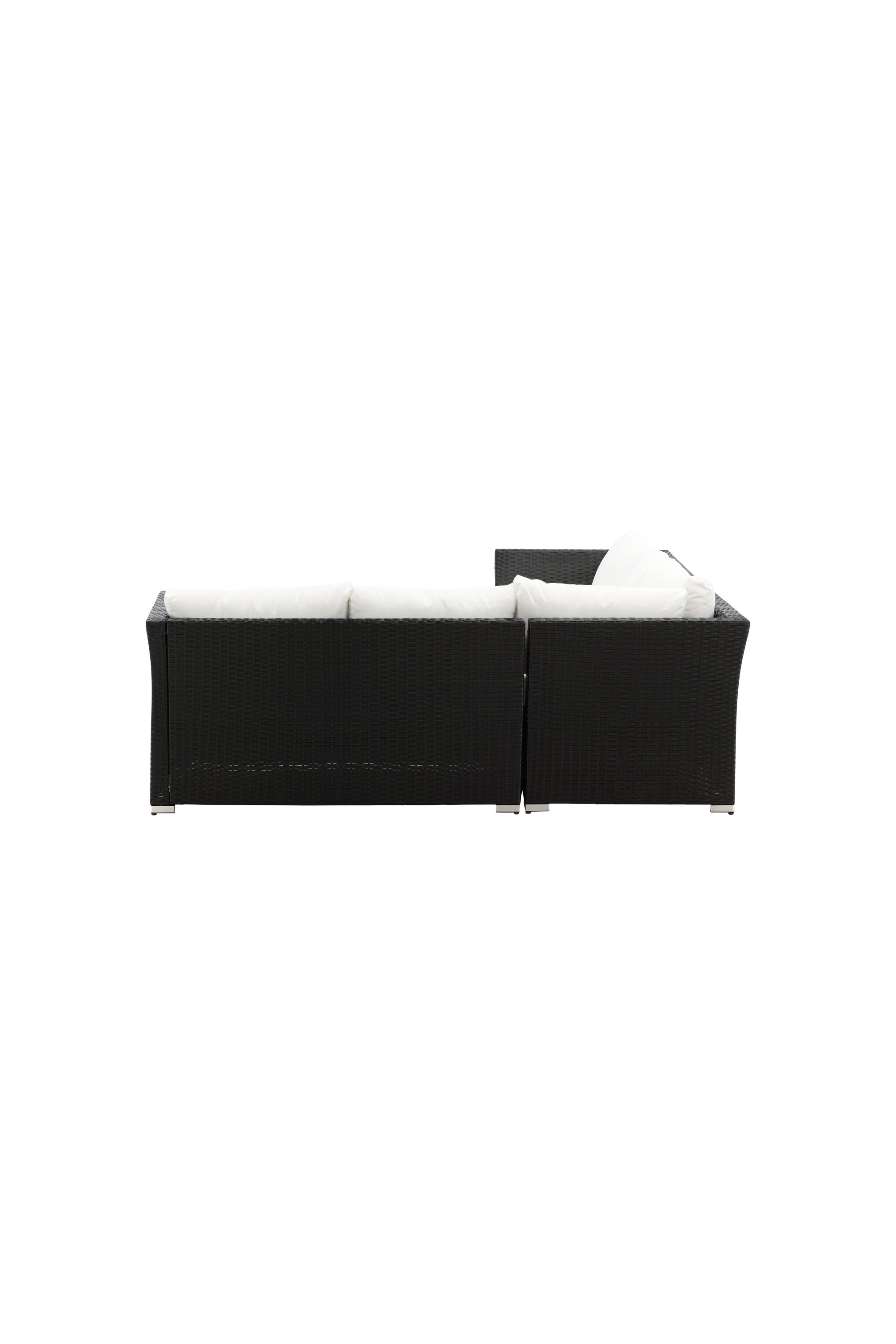 Haiti Ecksofa Outdoorset 70cm in Schwarz / Weiss präsentiert im Onlineshop von KAQTU Design AG. Loungeset ist von Venture Home