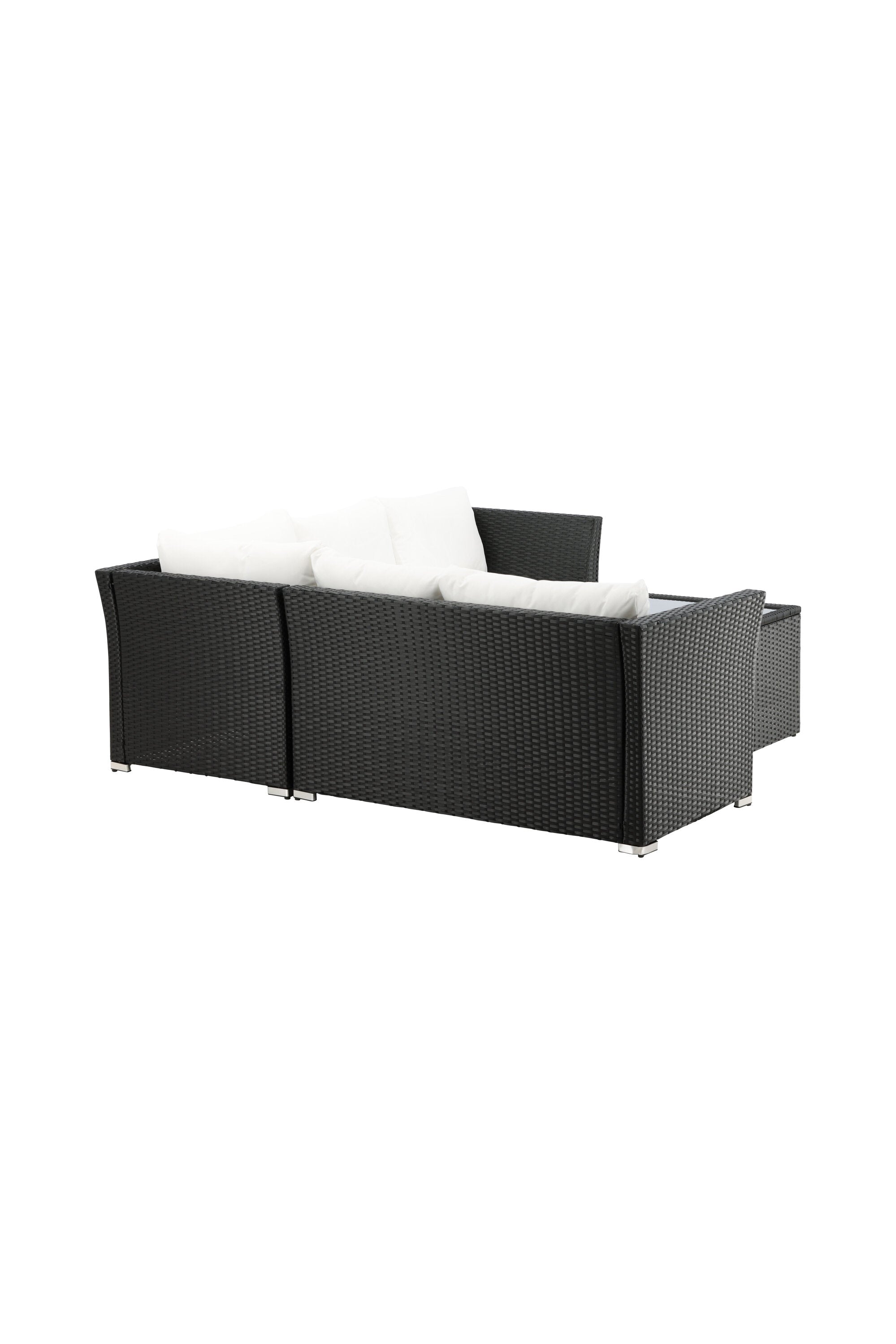 Haiti Ecksofa Outdoorset 70cm in Schwarz / Weiss präsentiert im Onlineshop von KAQTU Design AG. Loungeset ist von Venture Home