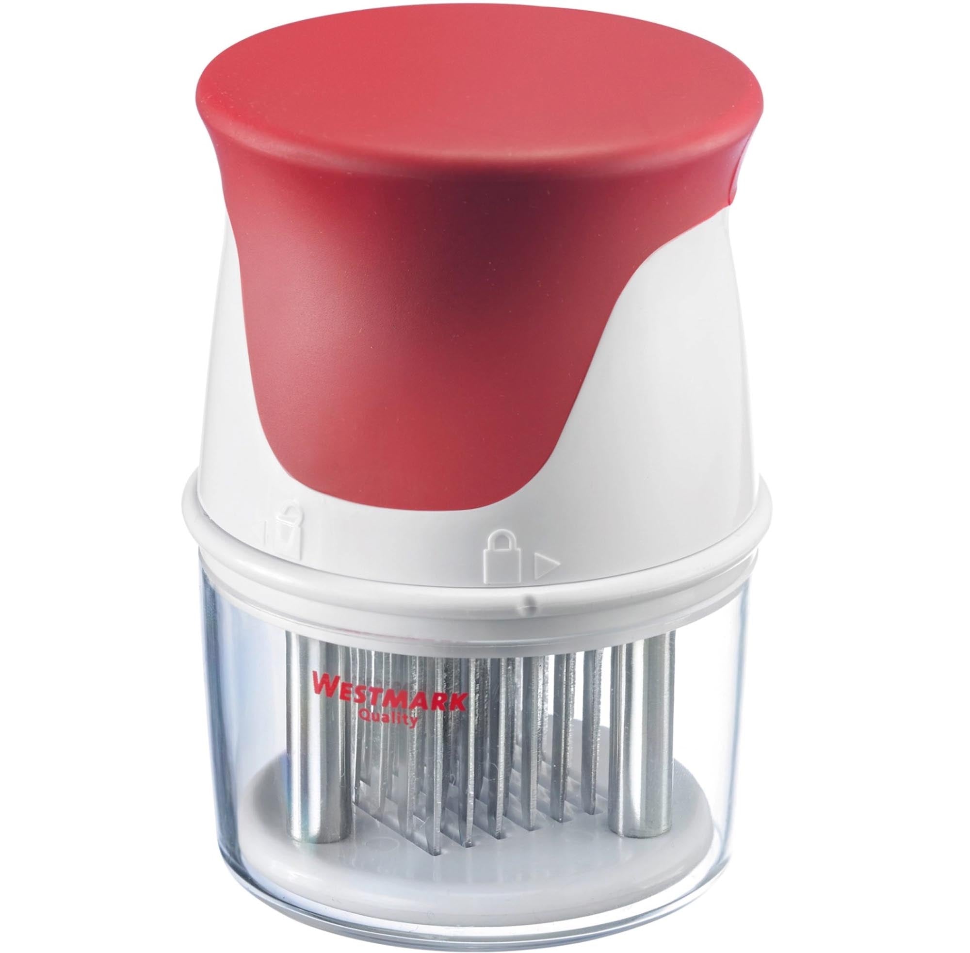 Entdecken Sie den Westmark Steaker mit 35 Edelstahl-Klingen. Kompakt, langlebig und ergonomisch – ideal für präzises Schneiden in jeder Küche!