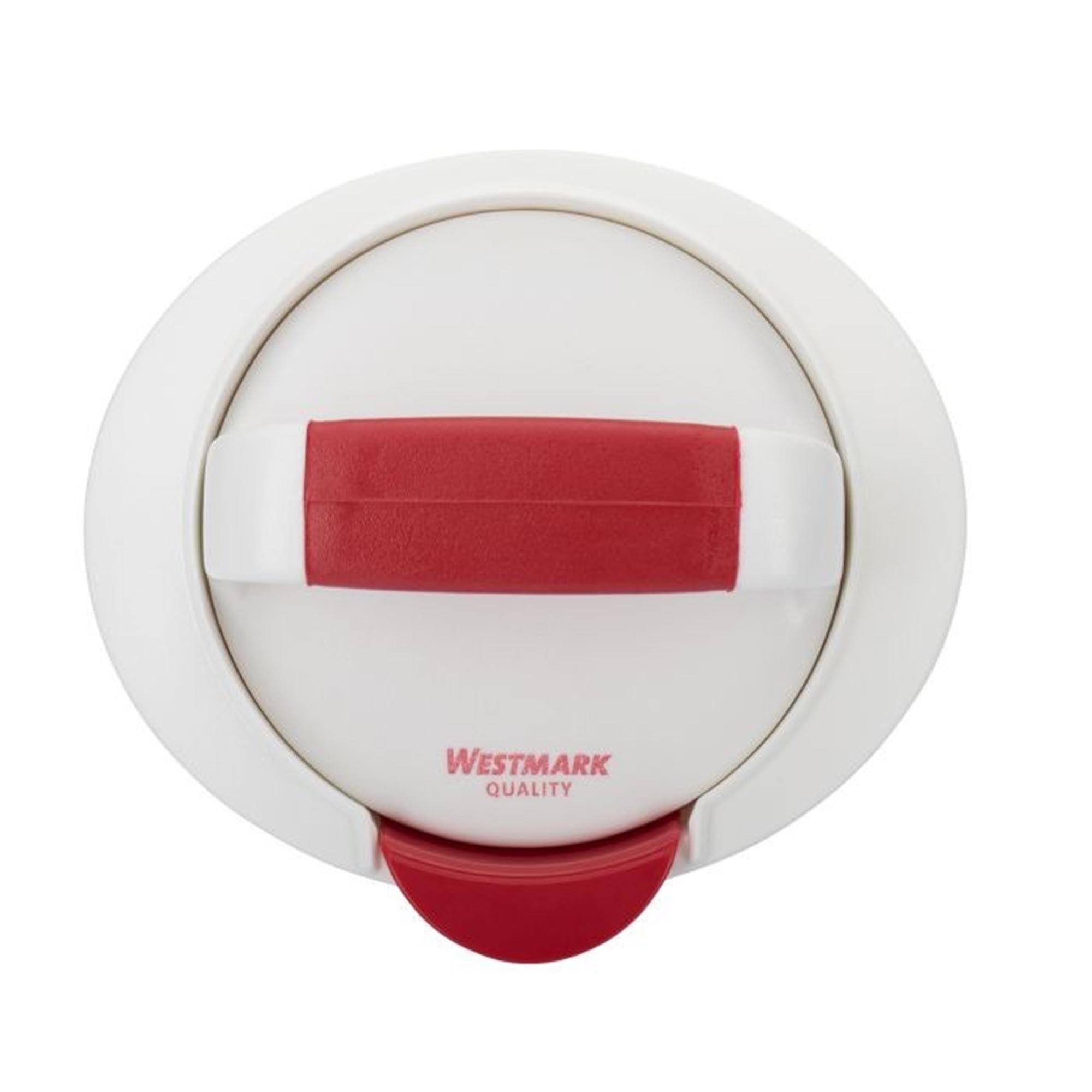 Praktischer Hamburgermaker von Westmark, 15x16x6cm, ideal für gleichmässige Burgerpatties, robust und einfach zu reinigen.