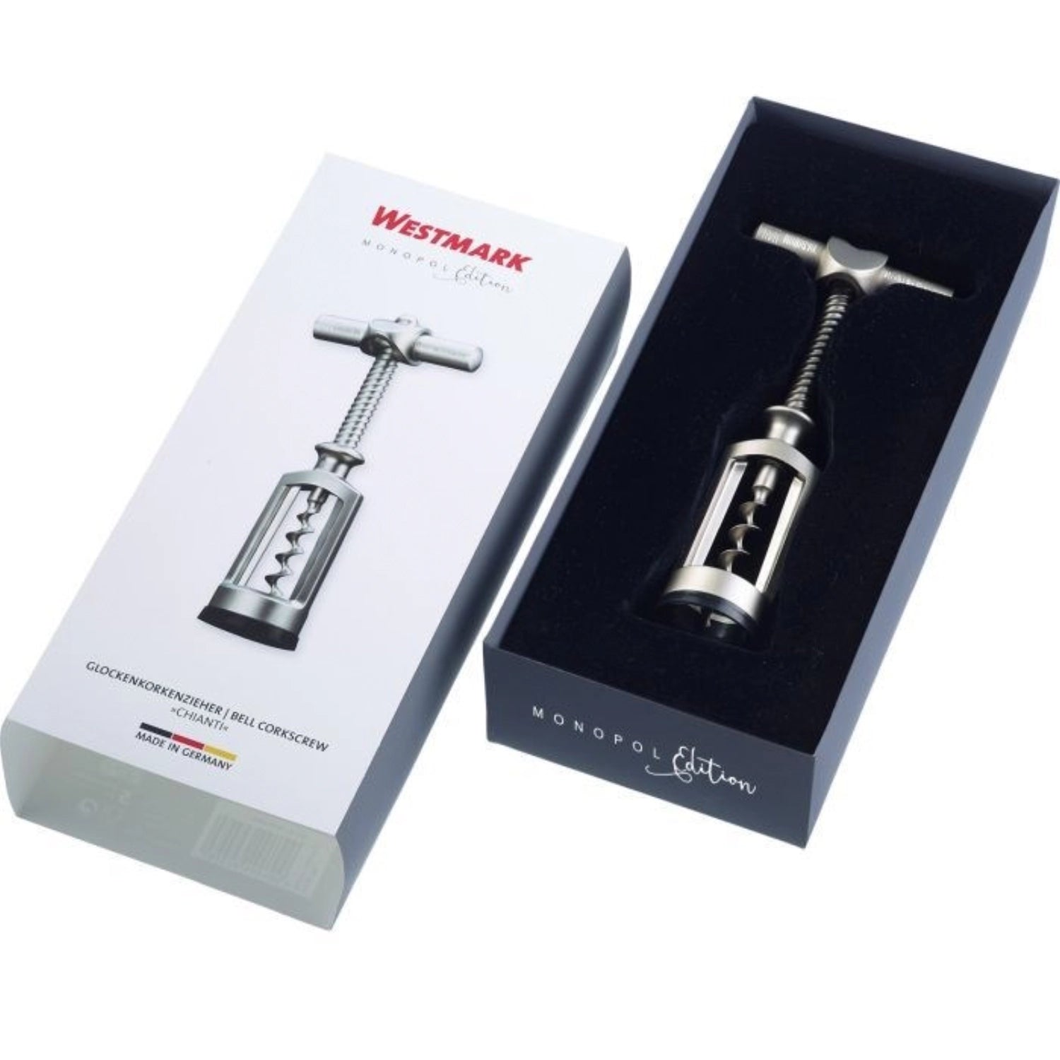 Eleganter Glockenkorkenzieher Chianti von Westmark, edelmattierte Oberfläche, 15.5x7x3 cm, perfektes Accessoire für stilvolle Weinabende.