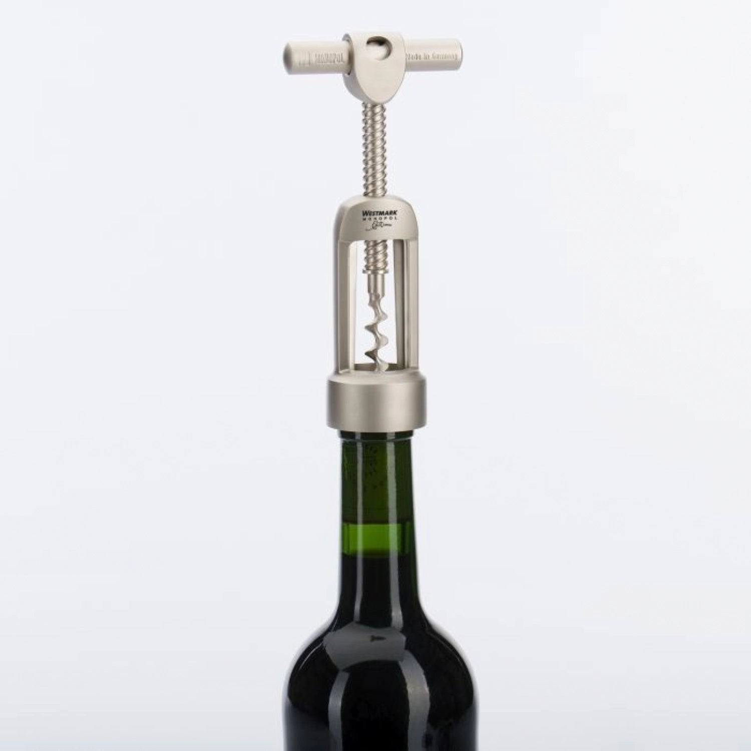 Glockenkorkenzieher Barolo von Westmark, edelmattiert, 16x7x3.5cm, stilvoller Flaschenöffner für Weinliebhaber, ideal für elegante Anlässe.