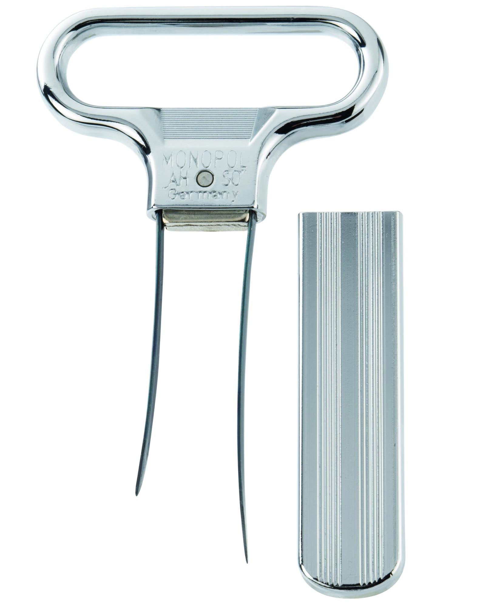 Entdecken Sie den hochwertigen Ent- und Verkorker Ah-So von Westmark. Ideal für Weinliebhaber, aus edlem Edelstahl, ergonomisch und langlebig.