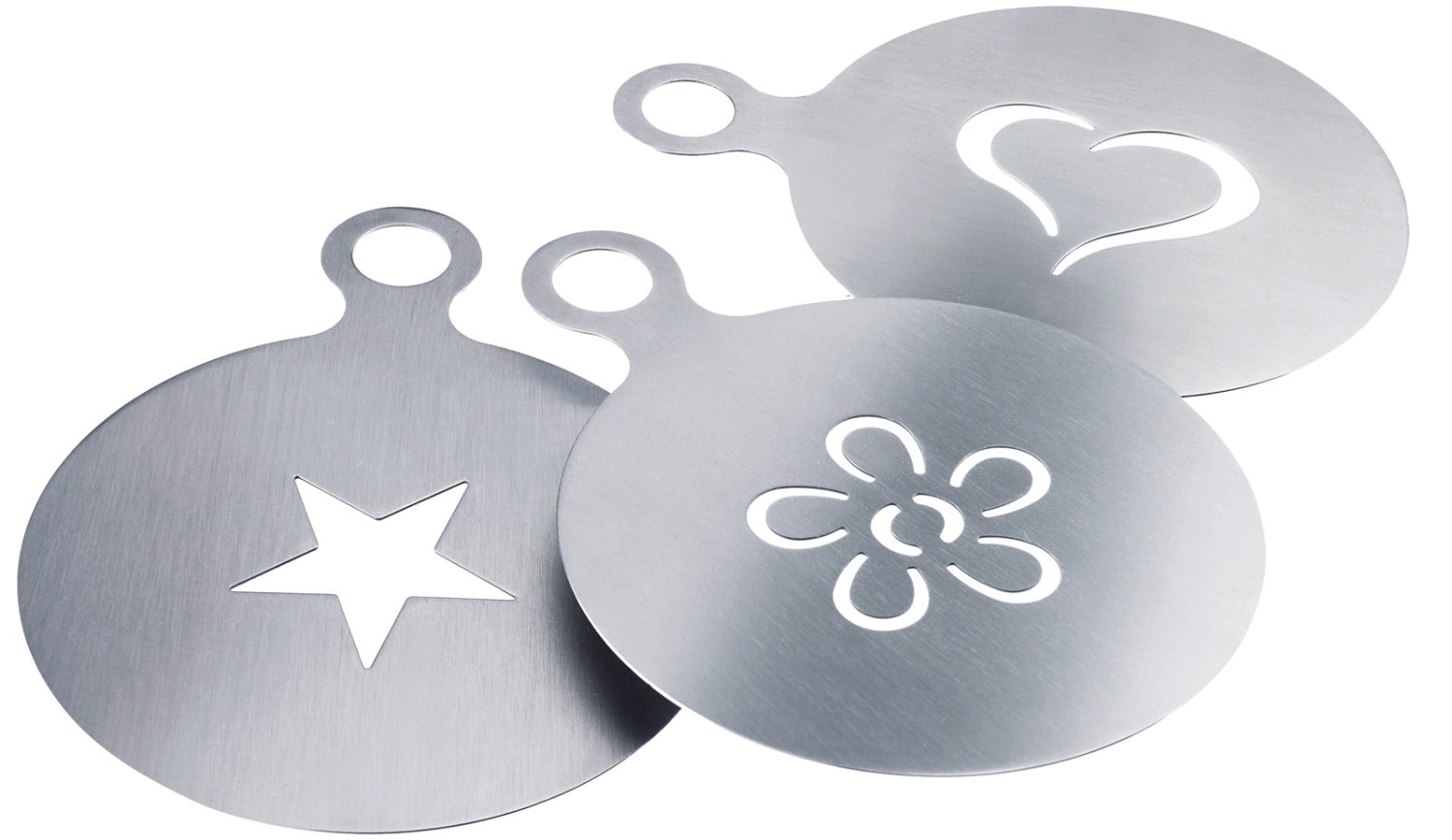 3 decorating stencils cappuccino, d10cm, H5 mm