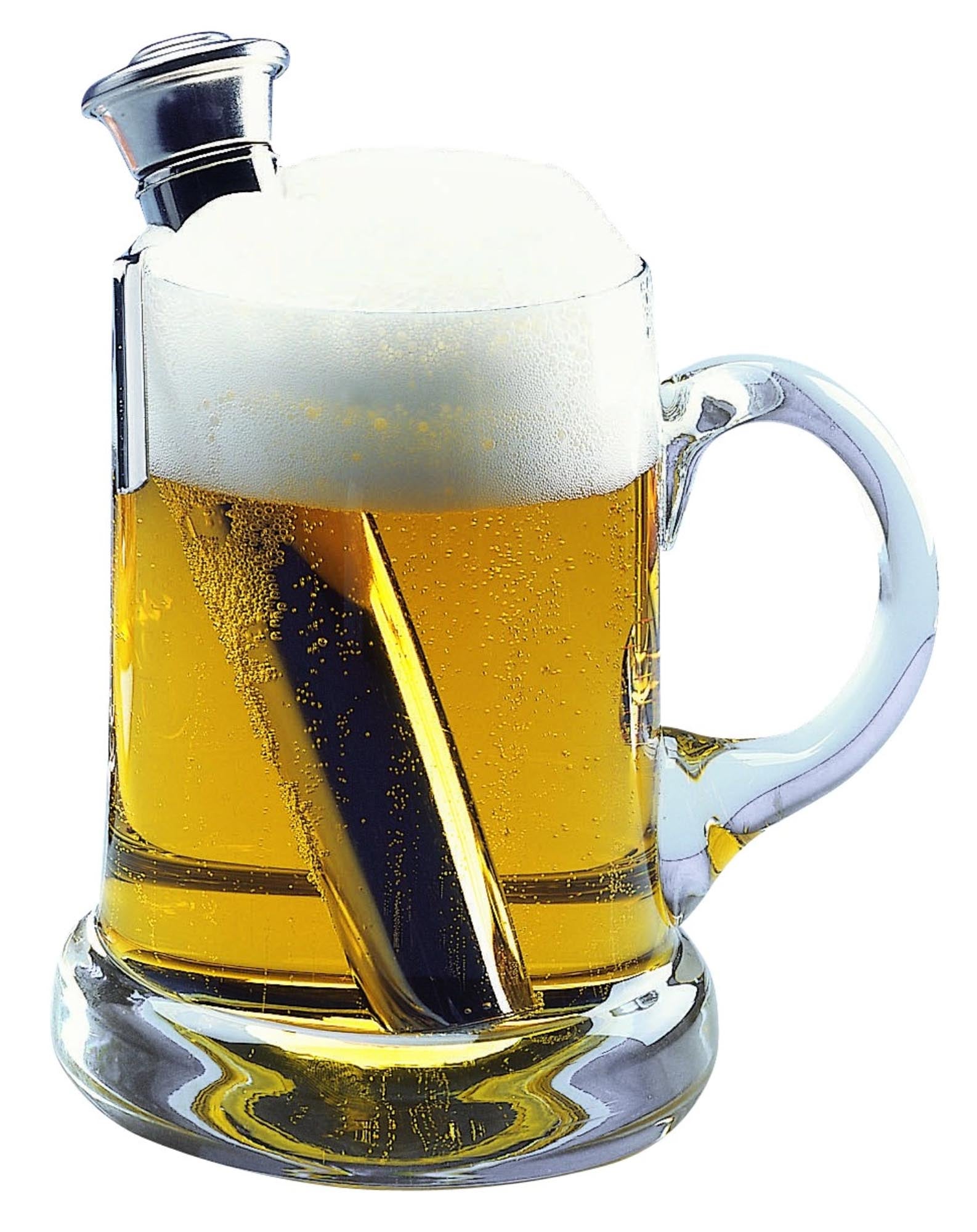 Praktischer Bierwärmer von Westmark mit Ständer, 6.5x6.5x17cm, ideal zum sanften Erwärmen von Bier für besten Genuss.