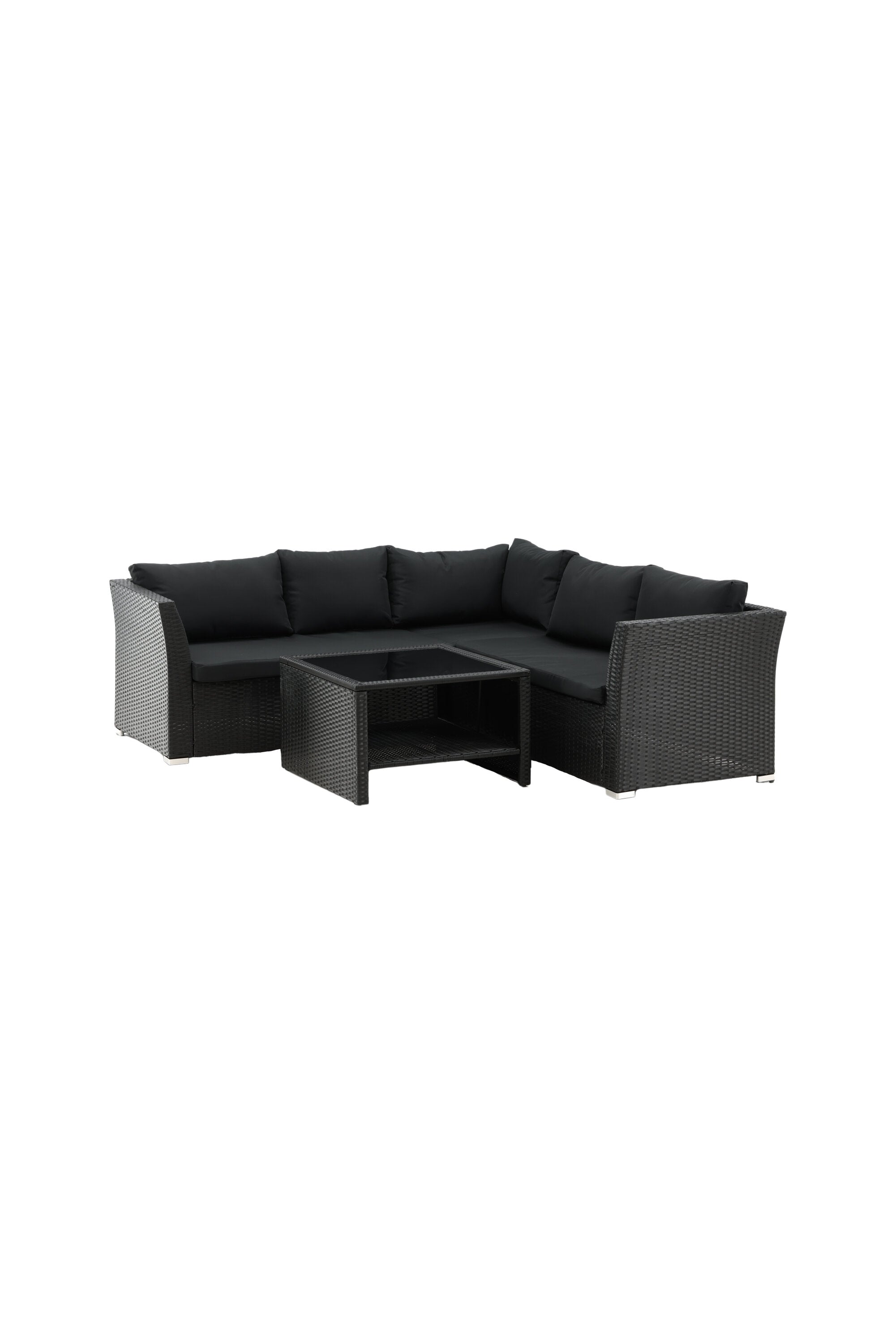 Haiti Ecksofa Outdoorset 70cm in Schwarz präsentiert im Onlineshop von KAQTU Design AG. Loungeset ist von Venture Home