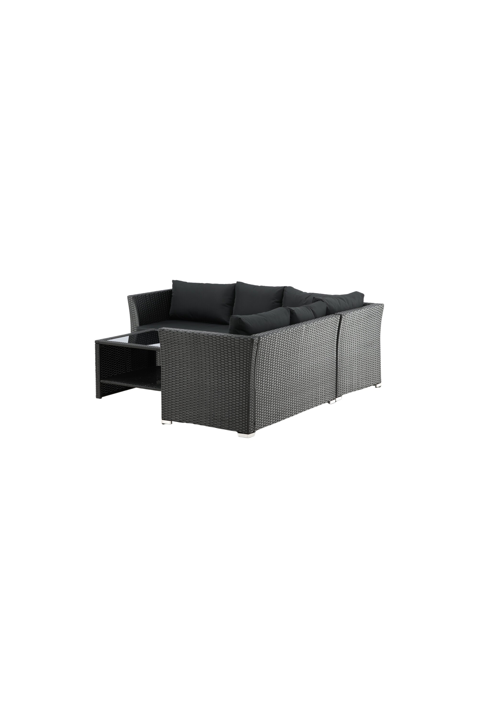 Haiti Ecksofa Outdoorset 70cm in Schwarz präsentiert im Onlineshop von KAQTU Design AG. Loungeset ist von Venture Home