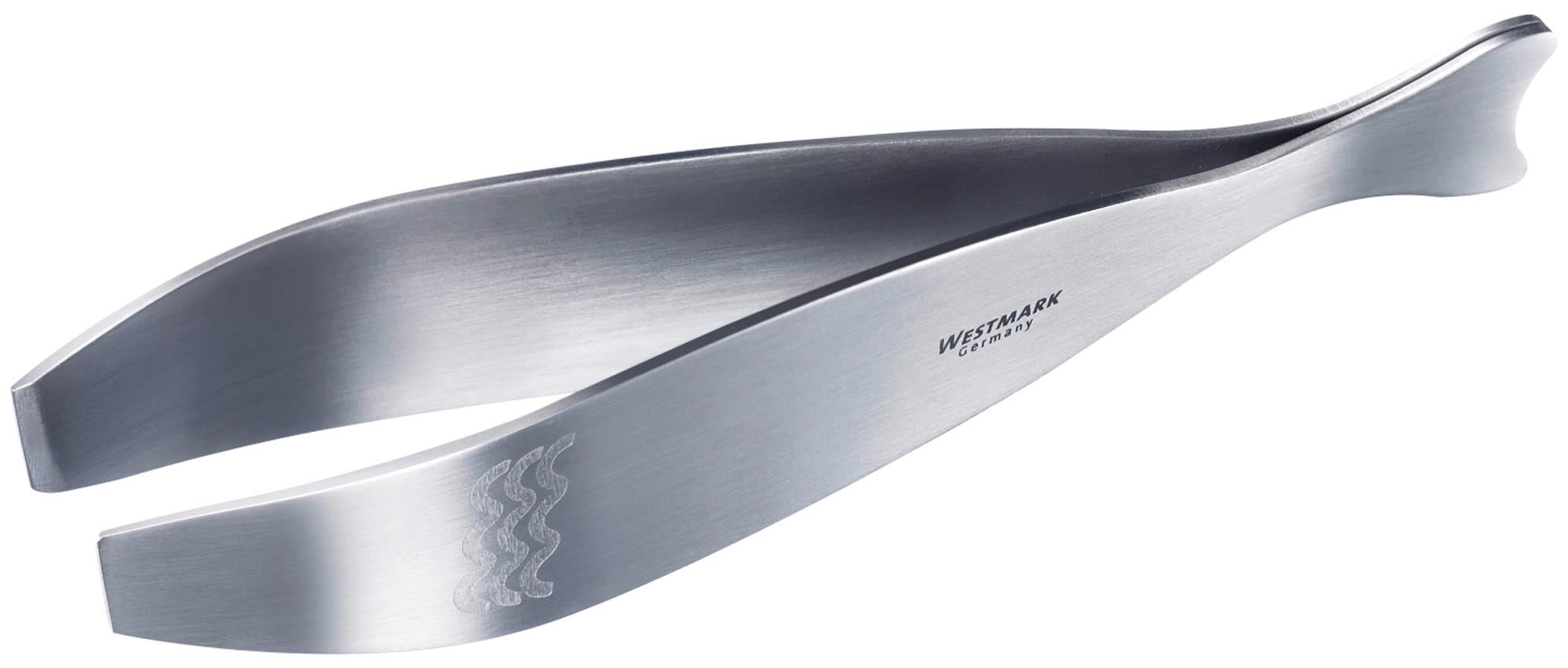 Entfernen Sie mühelos Fischgräten mit der Westmark Fischgrätenpinzette (14x3x2.5cm). Hochwertiger Edelstahl, ergonomisches Design, hygienisch und langlebig.