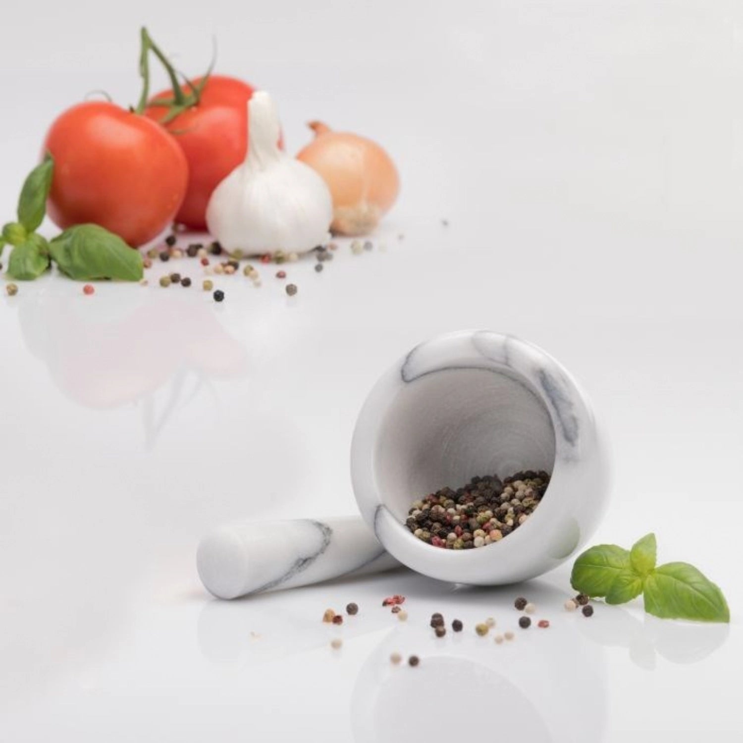 Mörser mit Stössel Marmor, D10cm