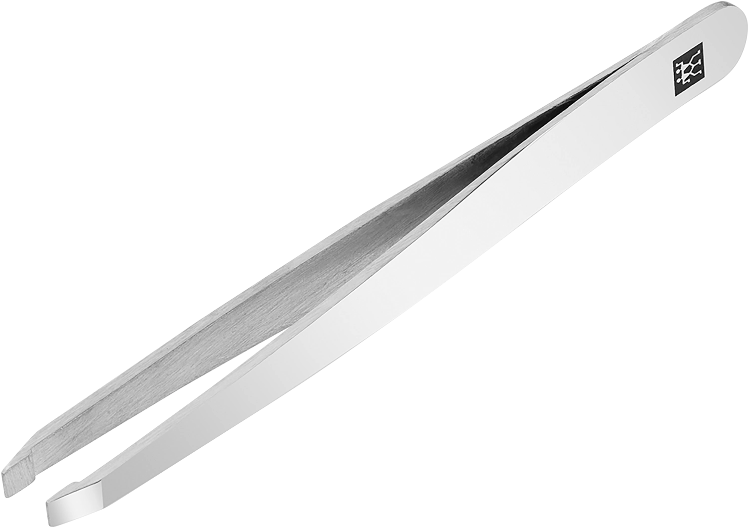 Präzise 90mm Pinzette von Zwilling, aus langlebigem Edelstahl, ideal für Augenbrauenpflege und ein elegantes Badezimmer-Accessoire.