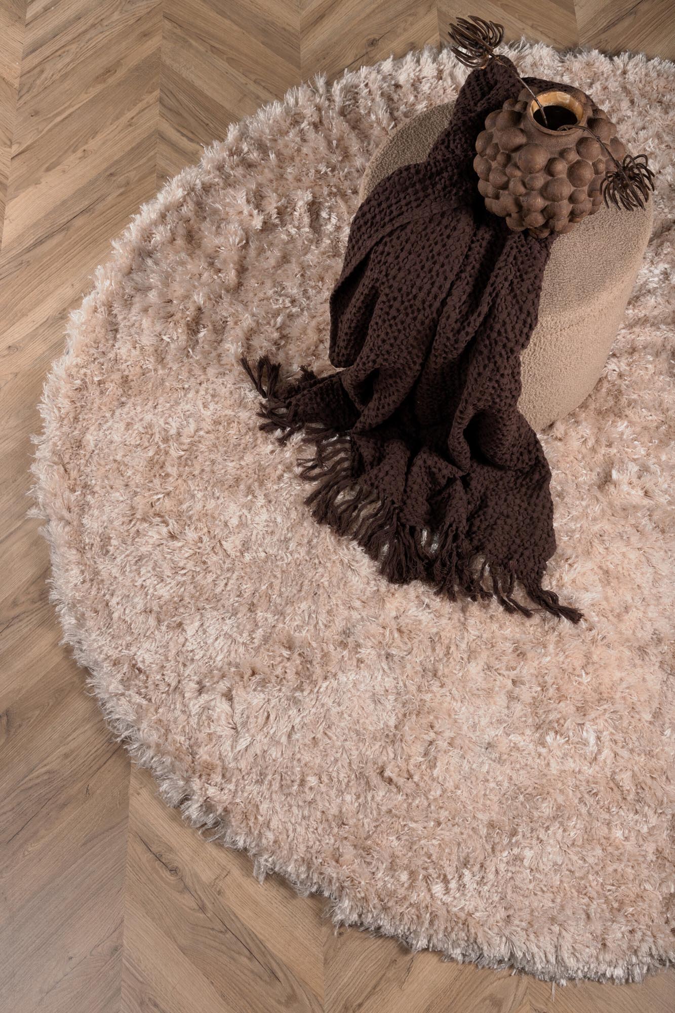 Natta Teppich in Beige präsentiert im Onlineshop von KAQTU Design AG. Teppich ist von Venture Home