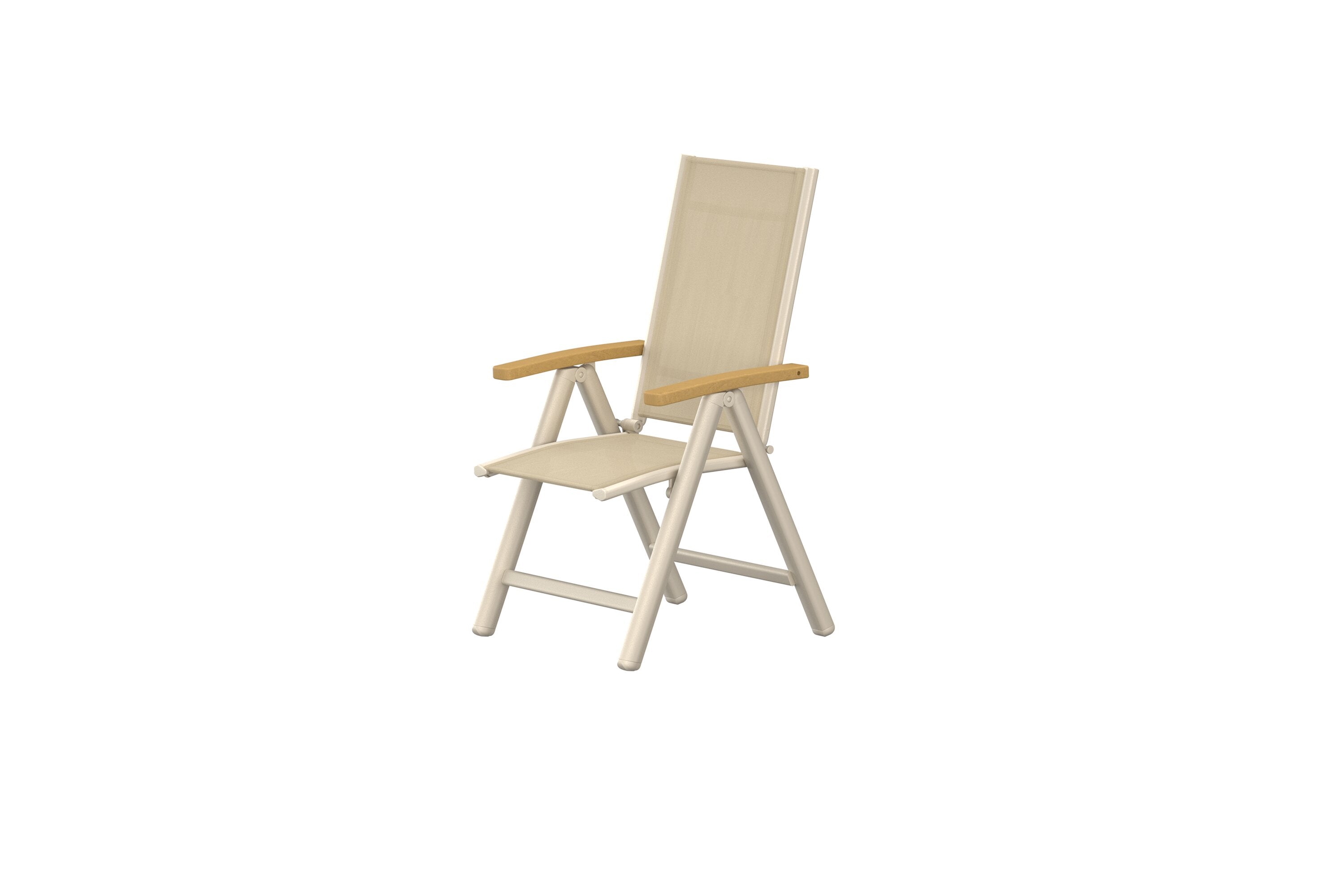 Eleganter Panama Gartenstuhl in sanftem Beige, ideal für stilvolle Entspannung im Freien, entworfen von Venture Home.