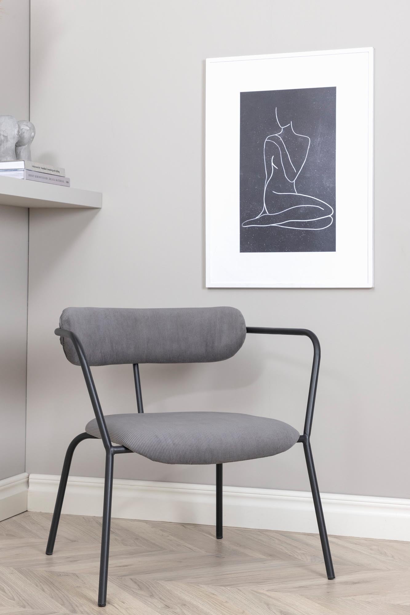 Duffy Sessel in Grau präsentiert im Onlineshop von KAQTU Design AG. Sessel mit Armlehnen ist von Venture Home