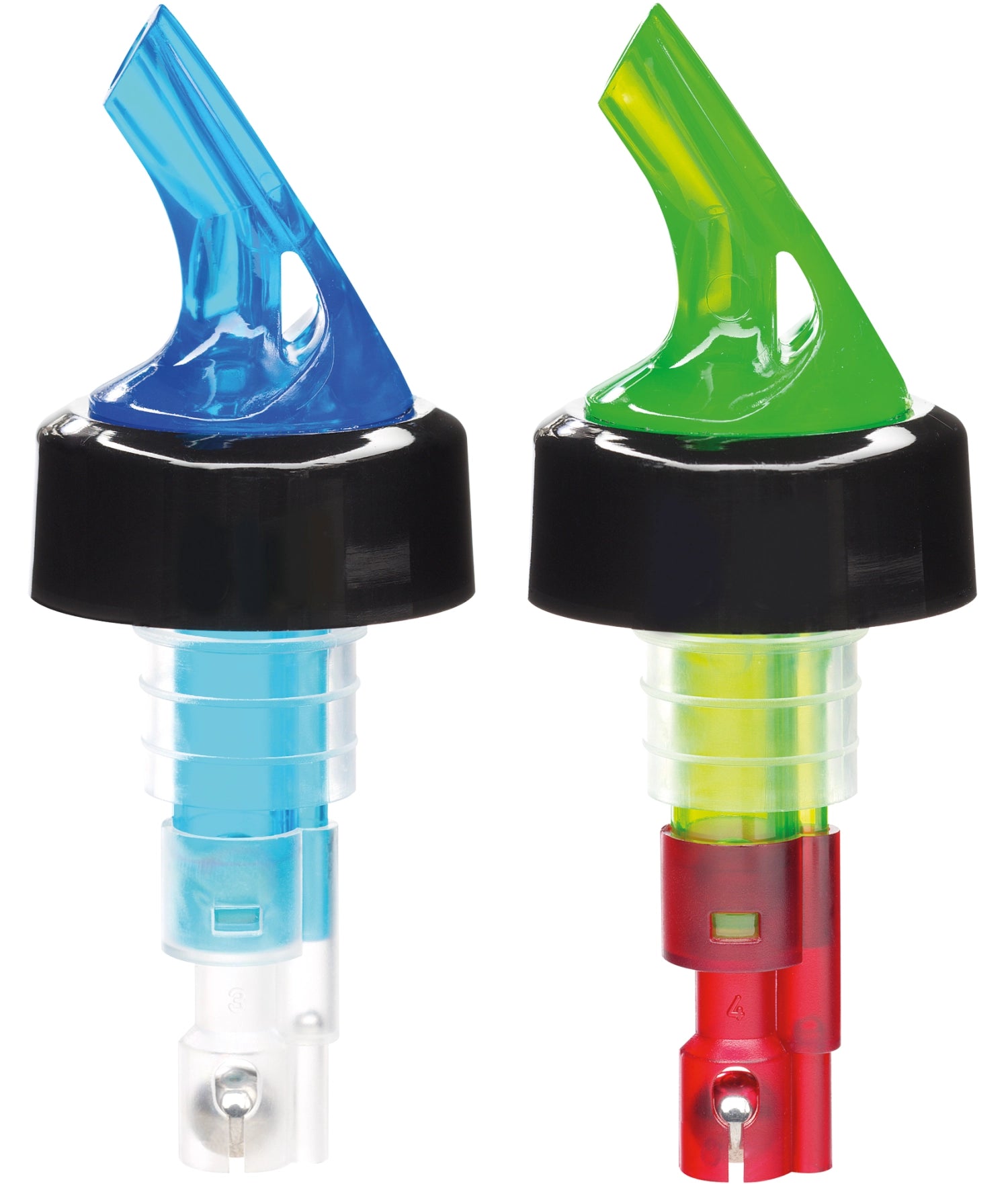 Entdecken Sie die Posi Pour Dosierausgiesser von Westmark in Blau und Grün. Präzise 4cl Dosierung für Cocktails und Drinks. Hochwertiges Barzubehör!