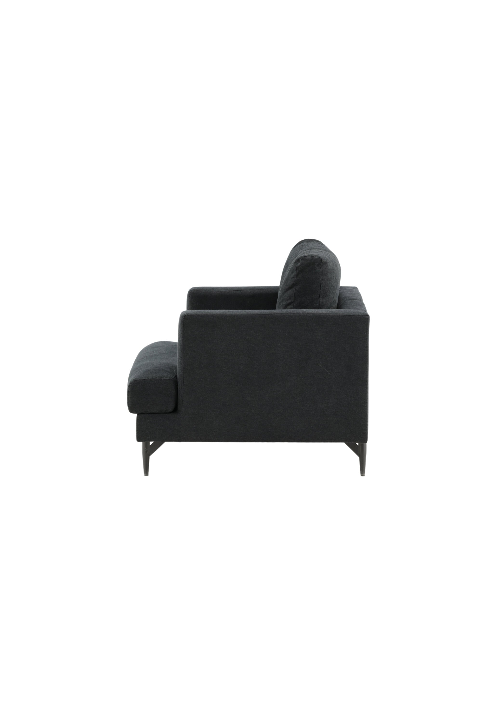 Sofia Sessel in Schwarz präsentiert im Onlineshop von KAQTU Design AG. Sessel mit Armlehnen ist von Venture Home