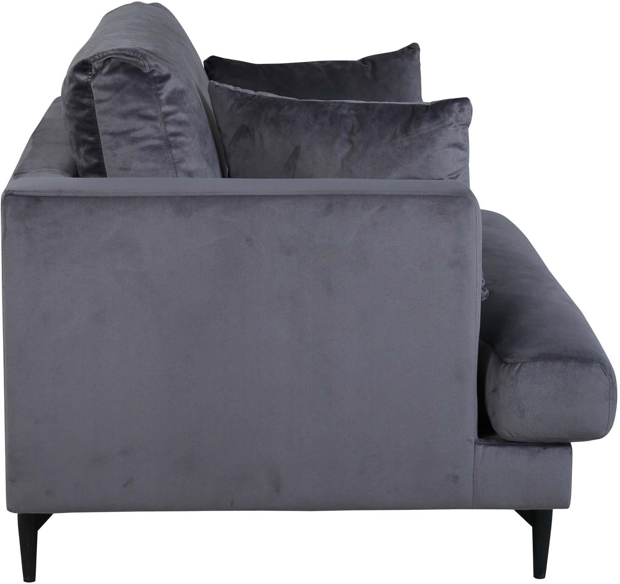 Sofia Sessel in Dunkelgrau präsentiert im Onlineshop von KAQTU Design AG. Sessel mit Armlehnen ist von Venture Home