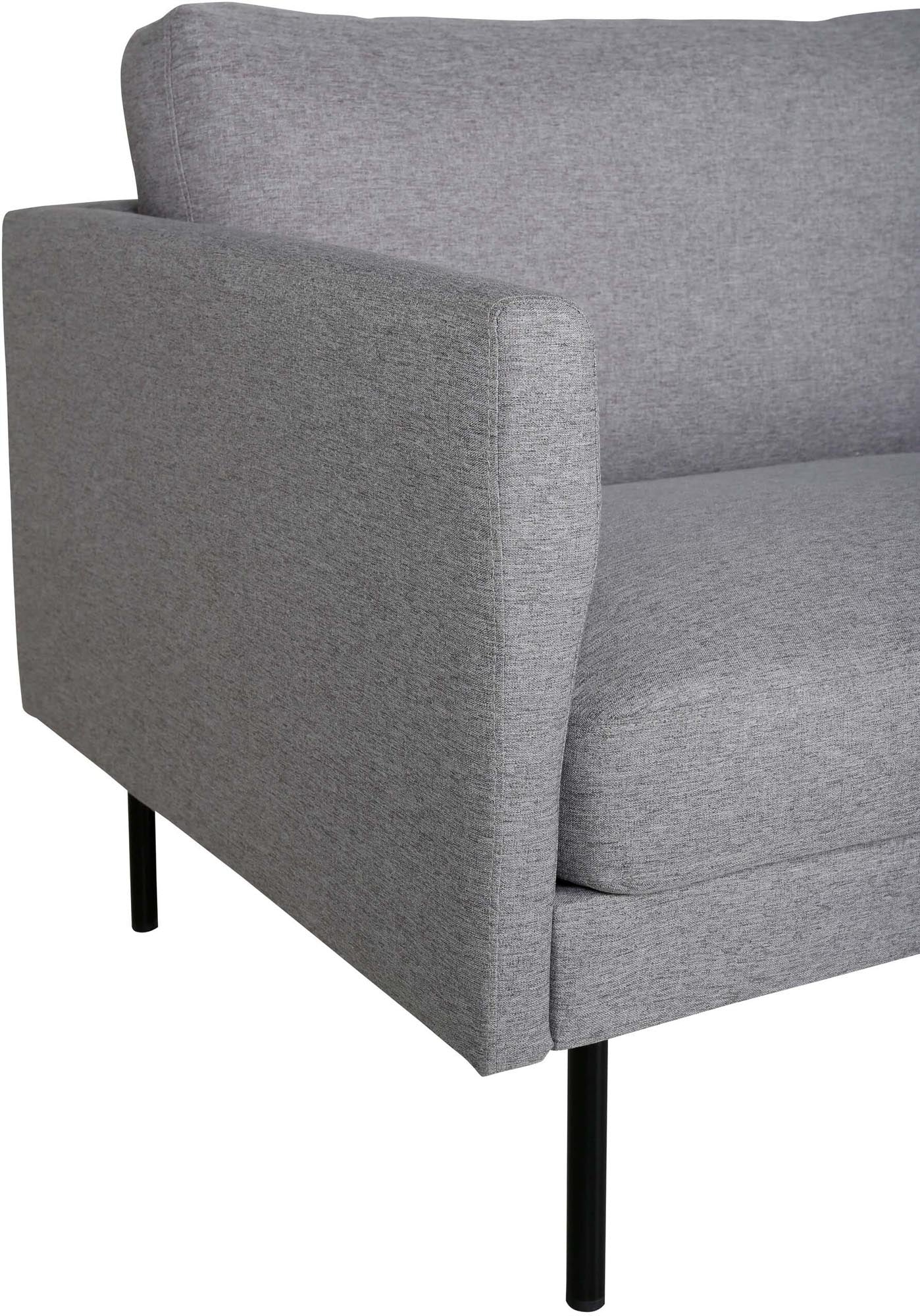 Elegantes Zoom 2er Sofa von Venture Home: Luxuriöser Samt, nordisches Design und schmale Metallbeine für stilvollen Komfort.